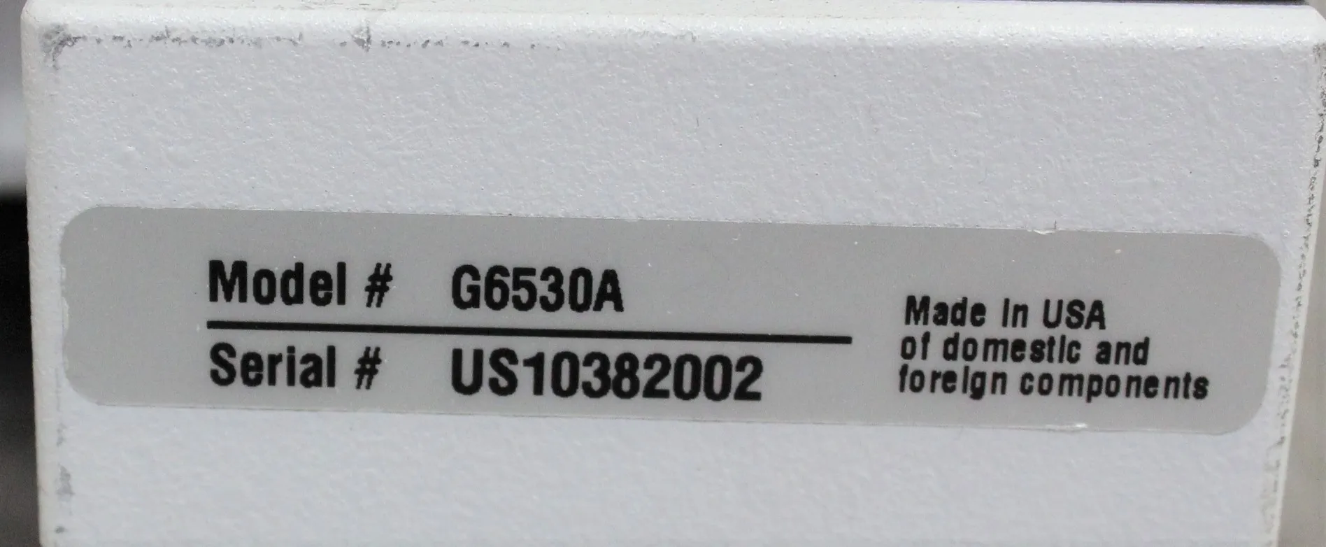 Agilent 6530 Accurate-Mass Q-TOF Mass Spectrometer