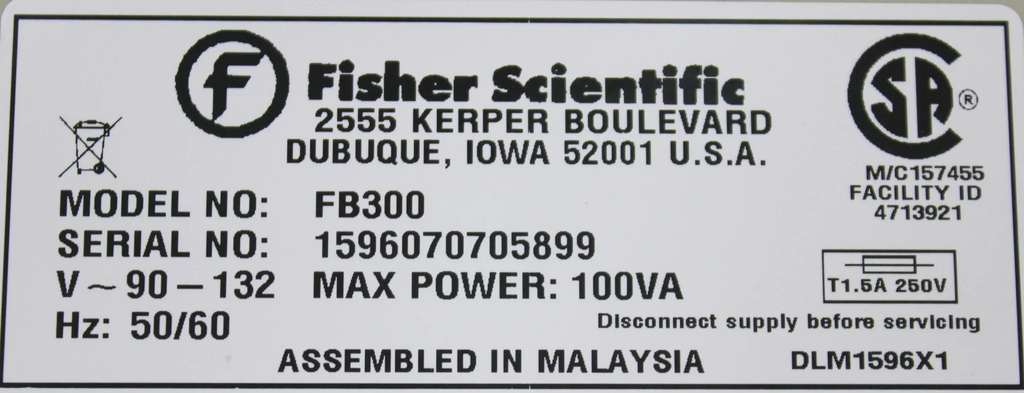 Fisher Scientific FB300 Electrophoresis Power Supply