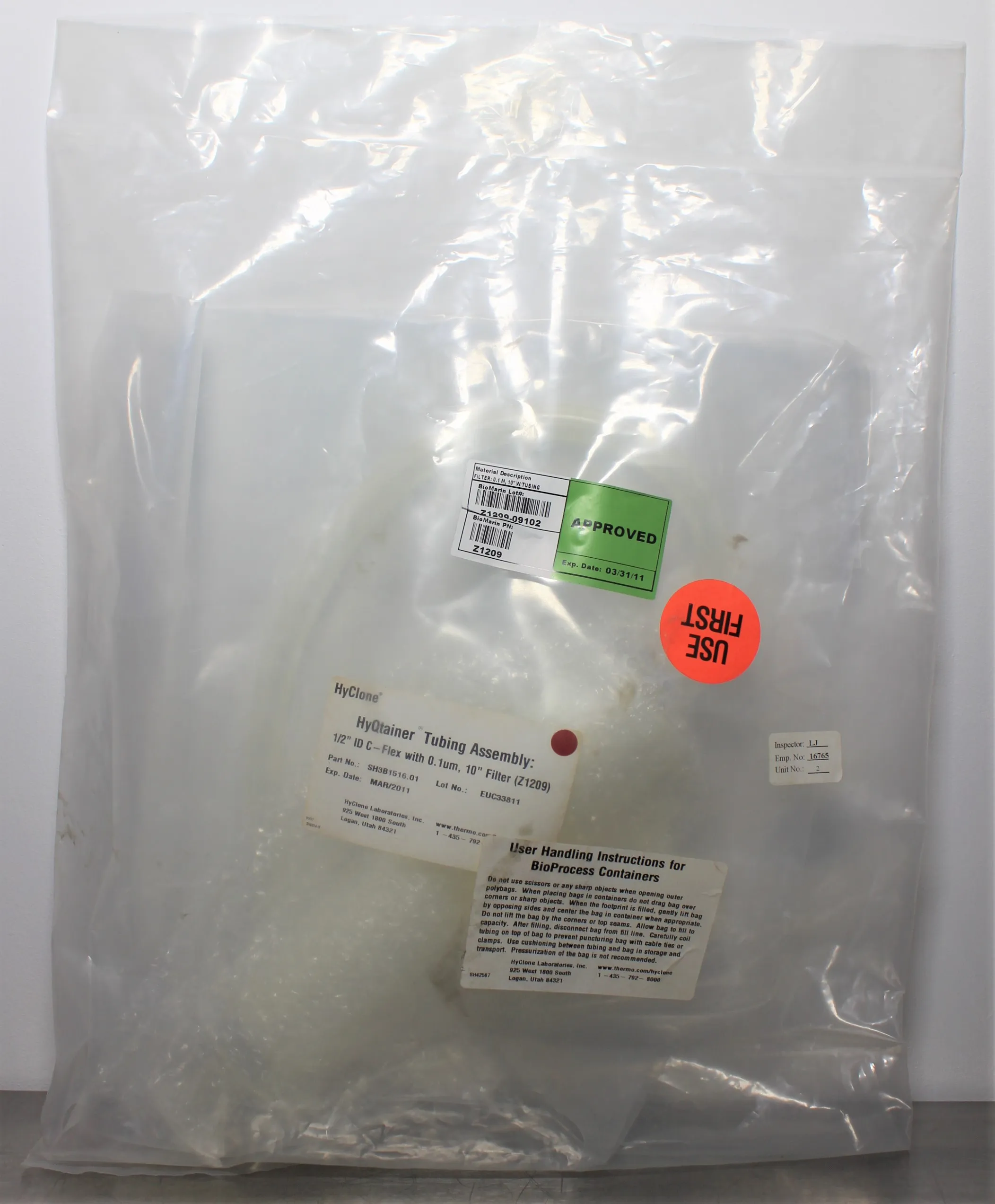 Thermo Scientific HyQtainer 10 Filter 1/2 ID C-Flex SH3B1516.01 - New other (see details)