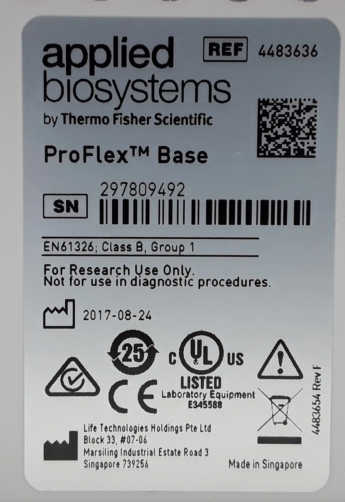 Applied Biosystems ProFlex PCR System with 96-Well Sample Block 4483637