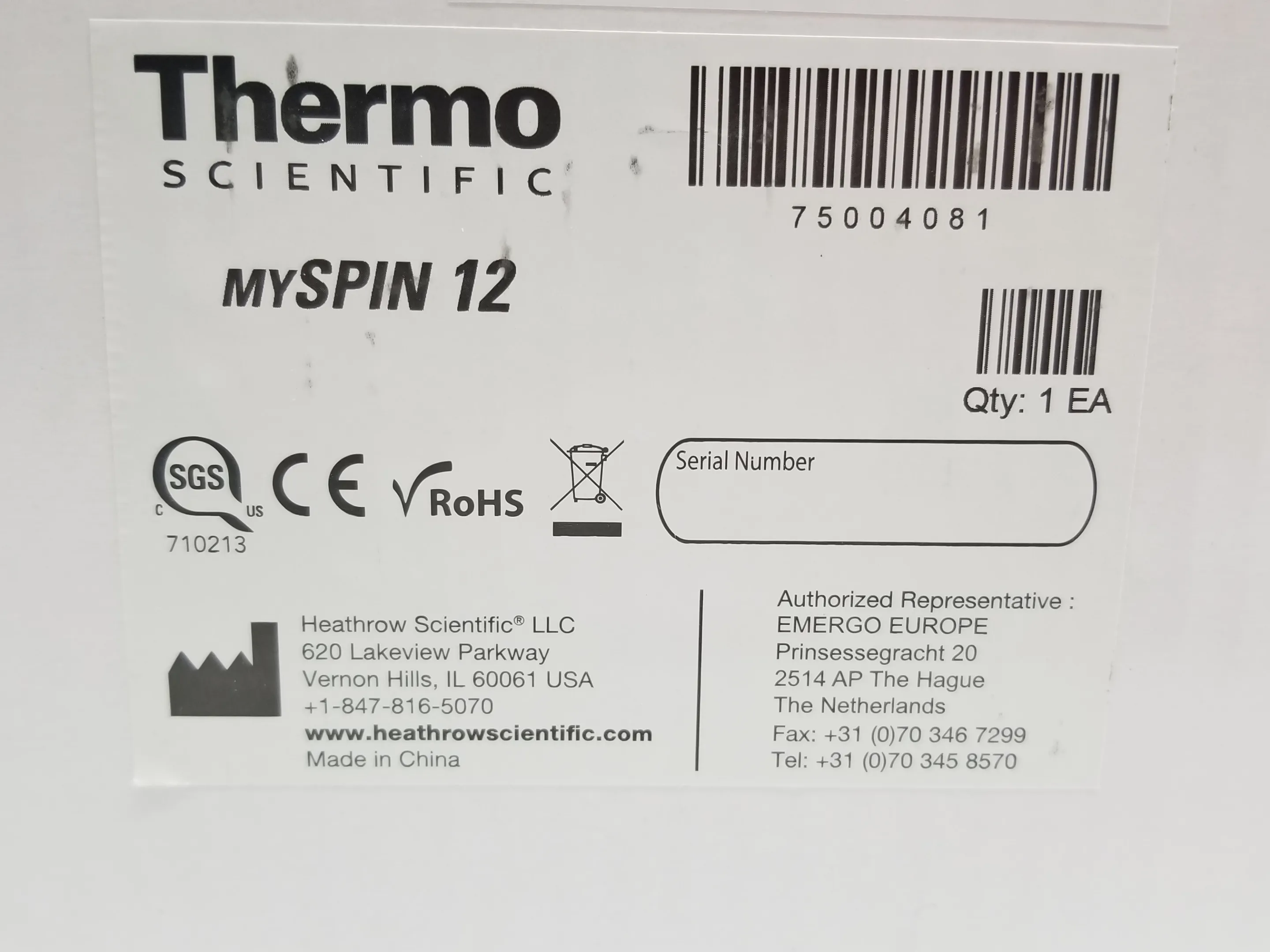 Thermo Scientific MySpin 12 Mini Centrifuge