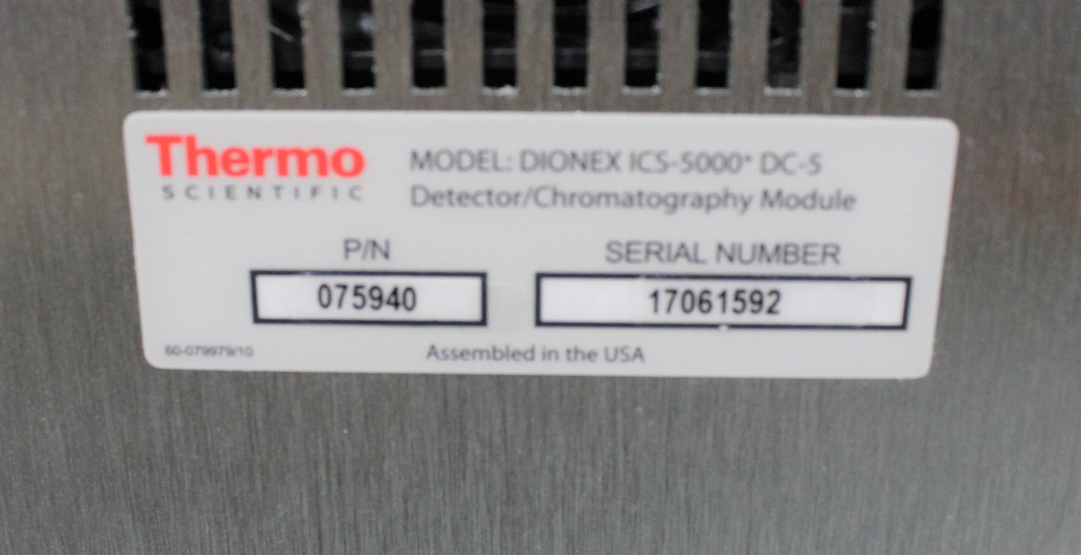 Thermo Scientific DC-5 Detector/Chromatography Compartment