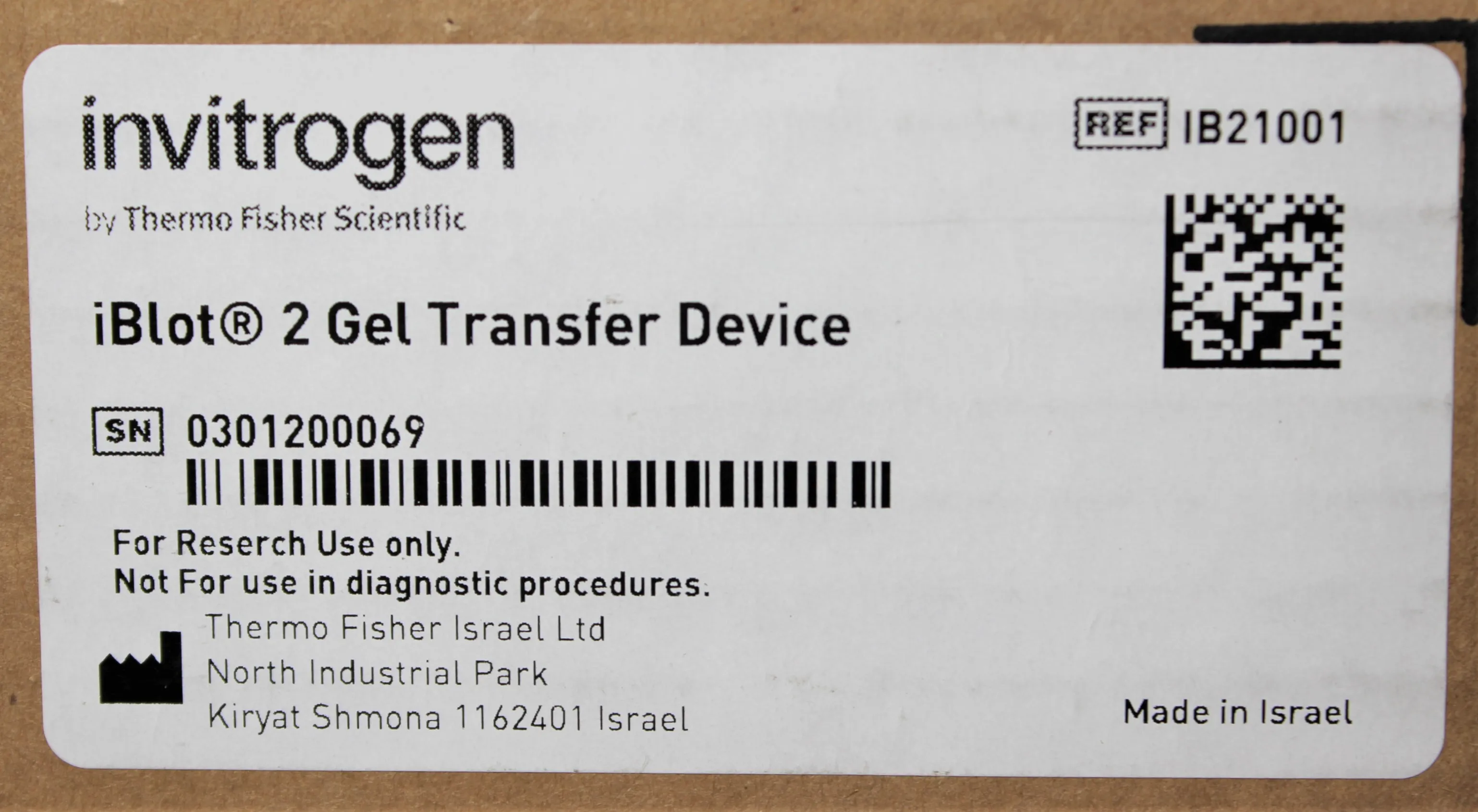 Life Technologies iBlot 2 Gel Transfer Device IB21001