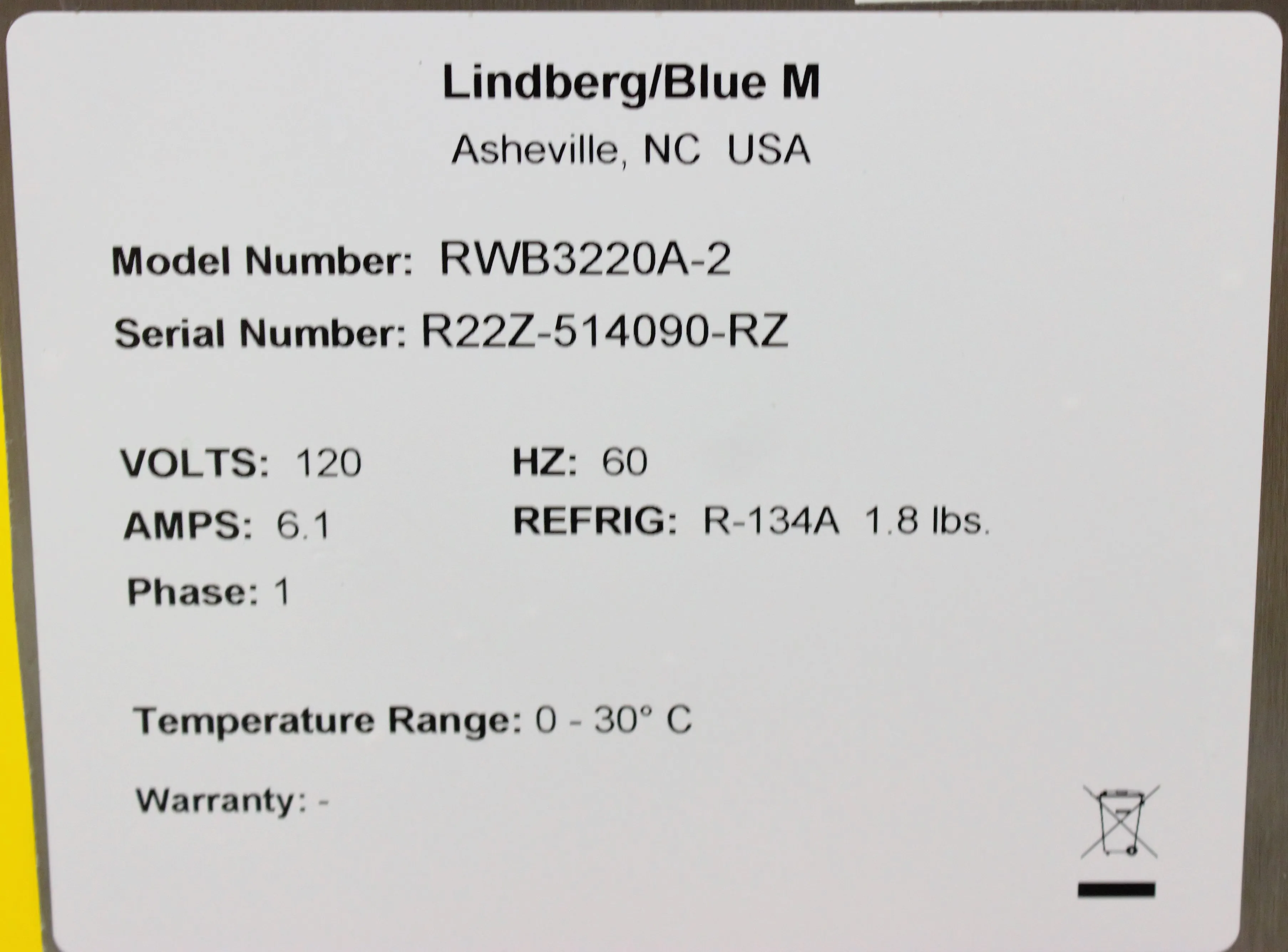 Lindberg/Blue M Water Bath RWB3220A-1