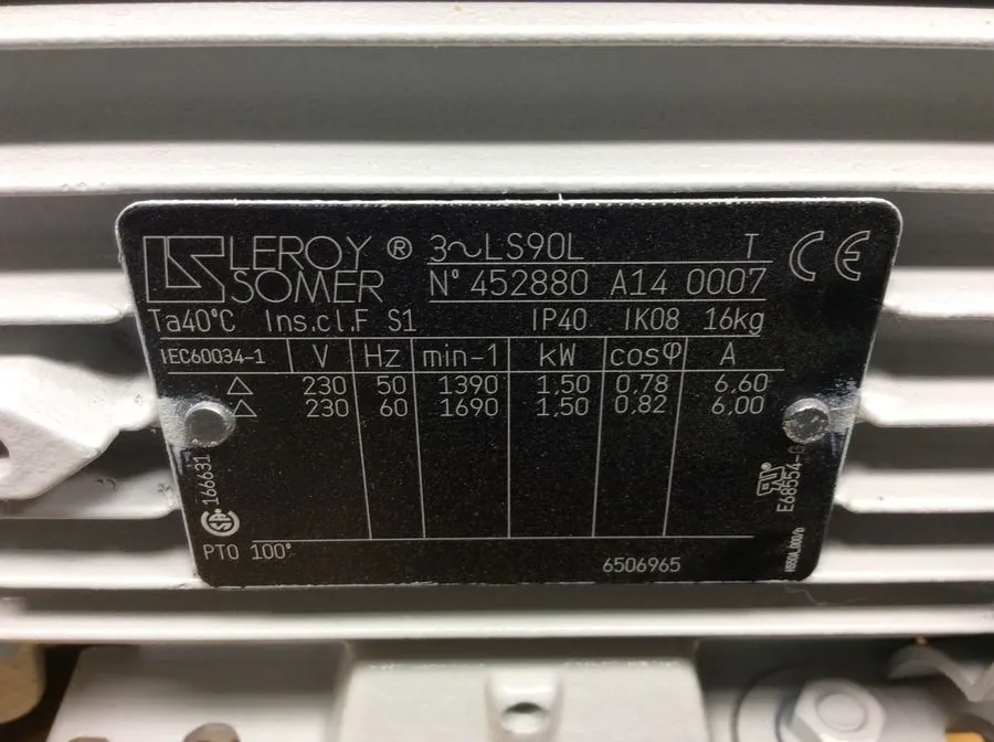 Leybold Sogevac SV65 BI FC Single-Stage, Oil-Sealed Rotary Vane Pump