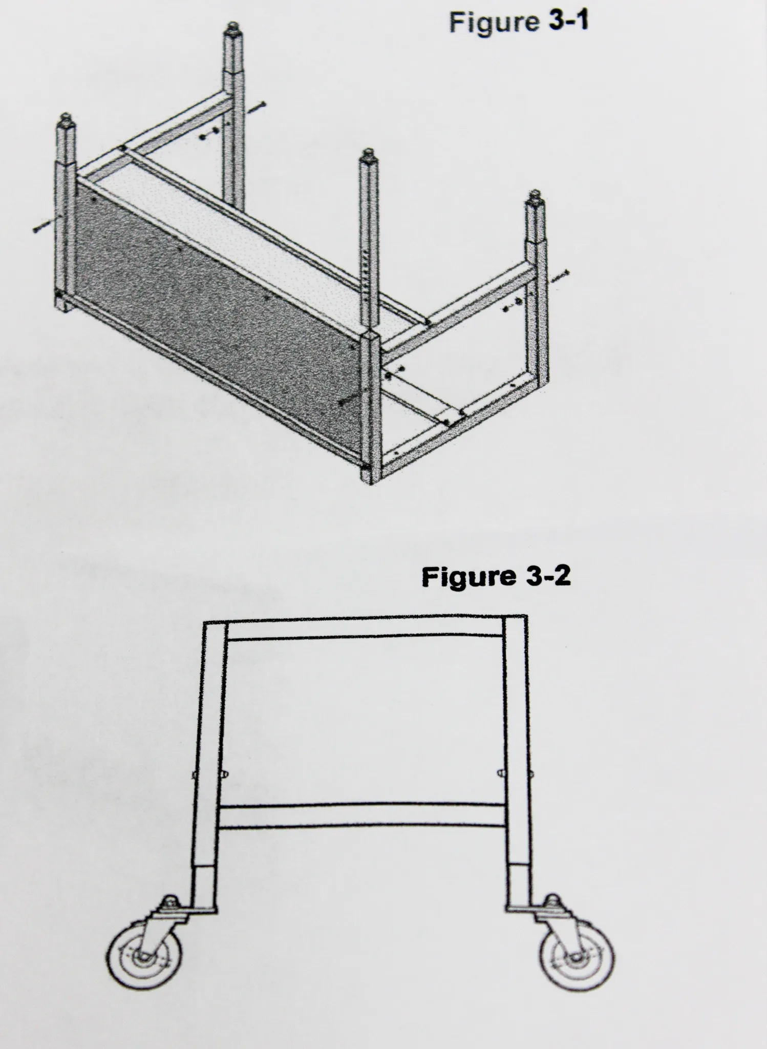 Telescoping Base Stand Assembly with Leveling Feet and Shelf for Purifier Class II Biosafety and Procedure Station Models