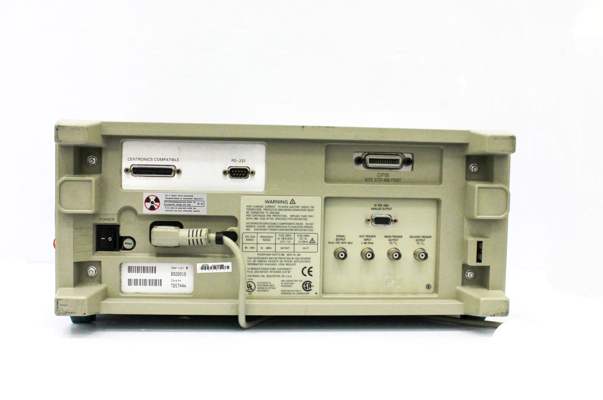 Tektronix TDS744A Color Four Channel Digitizing Oscilloscope