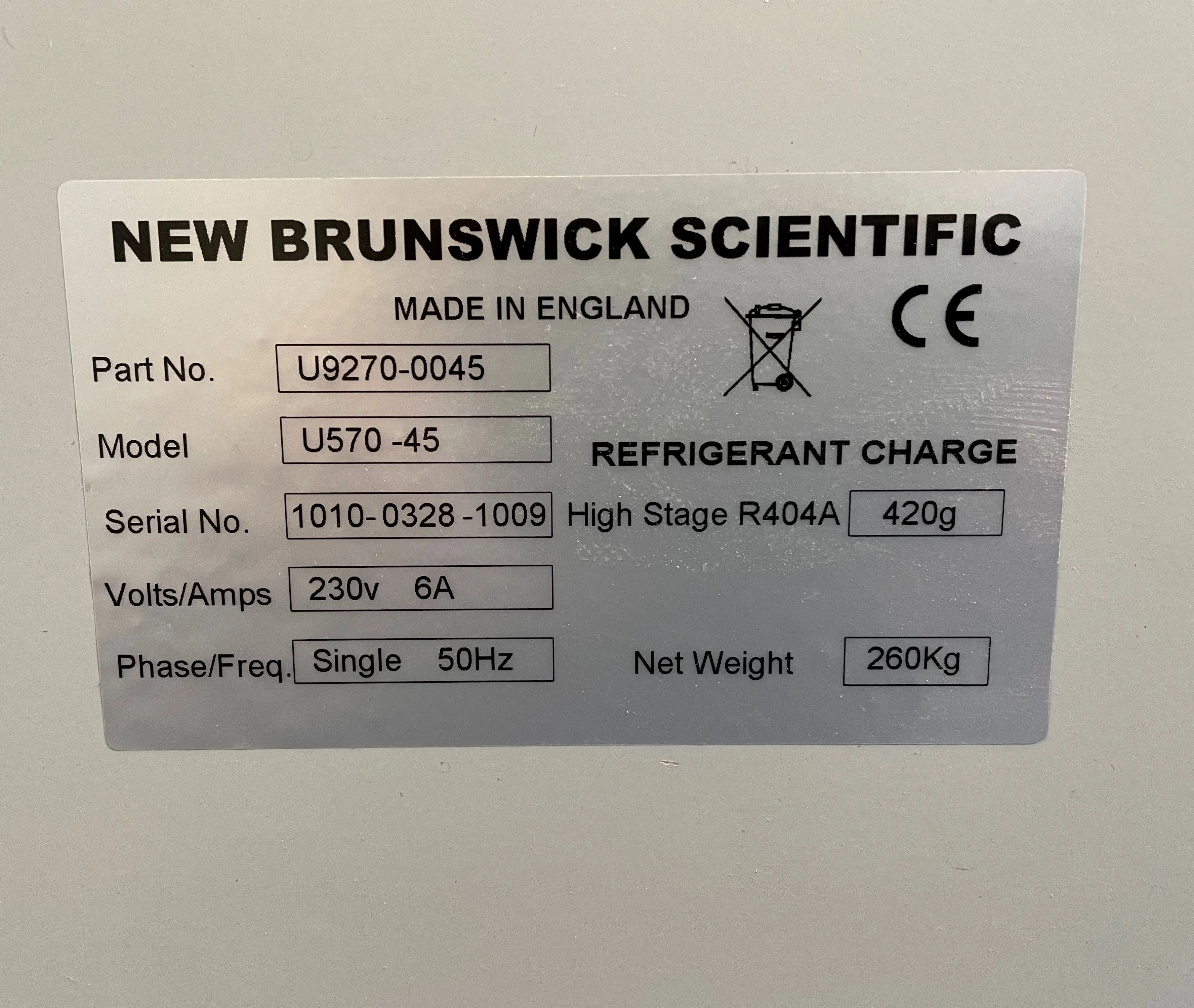 Used New Brunswick Ultra Low Temp Freezer U570