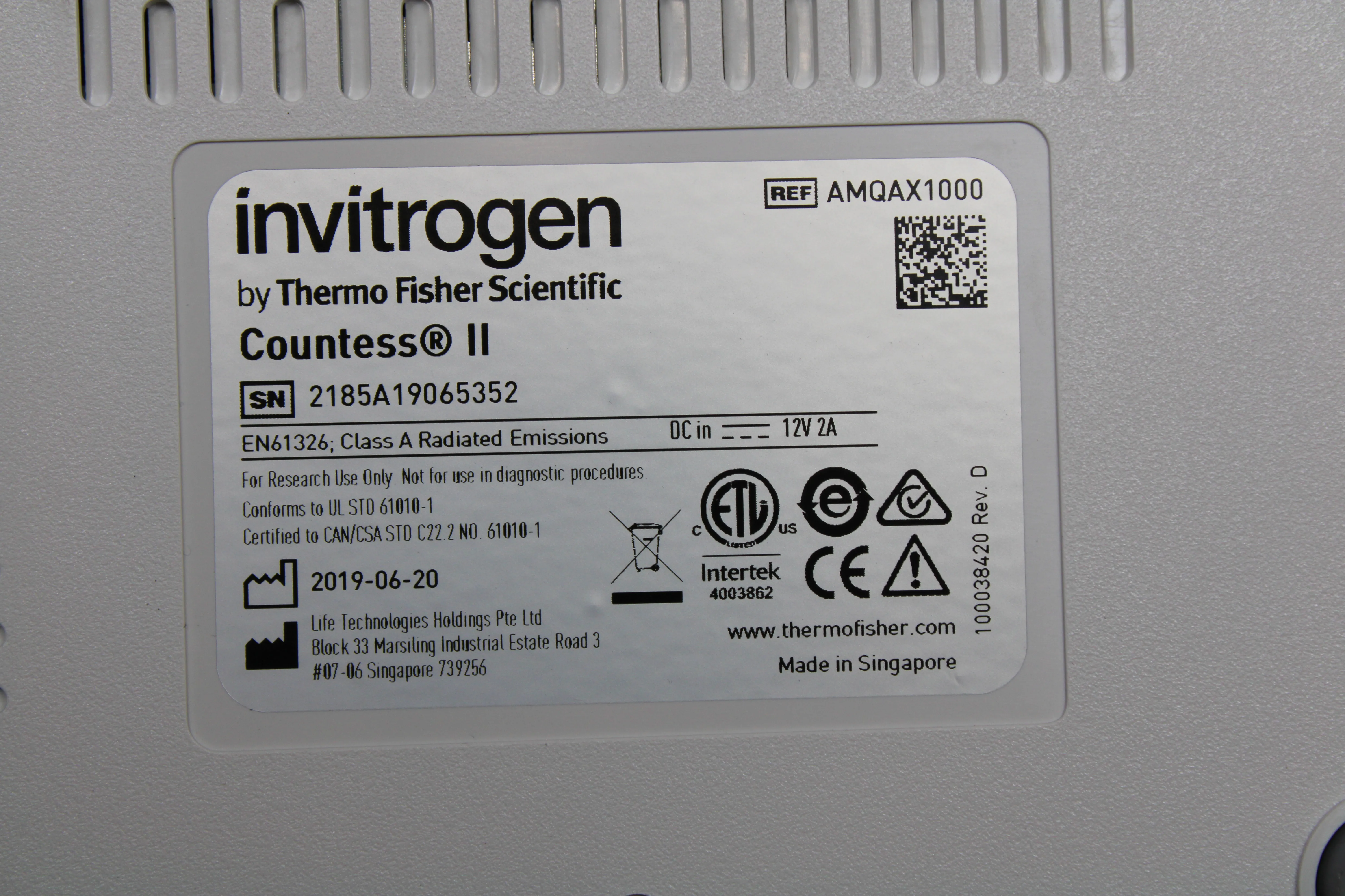 Invitrogen Countess II Cell Counter