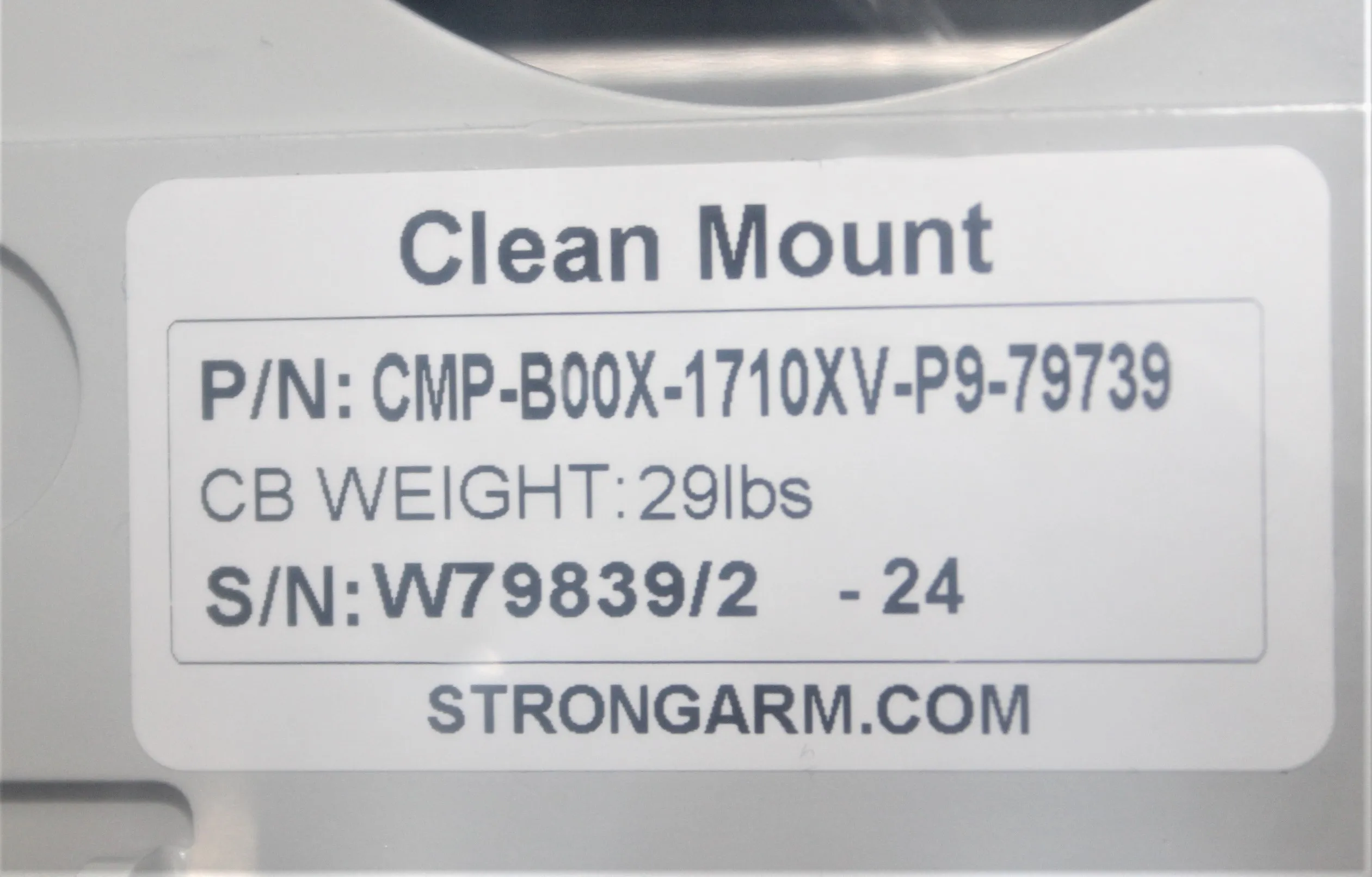 STRONGARM Cleanmount Display and Keyboard Station w/ 17.1 Industrial Monitor & Panel Mount