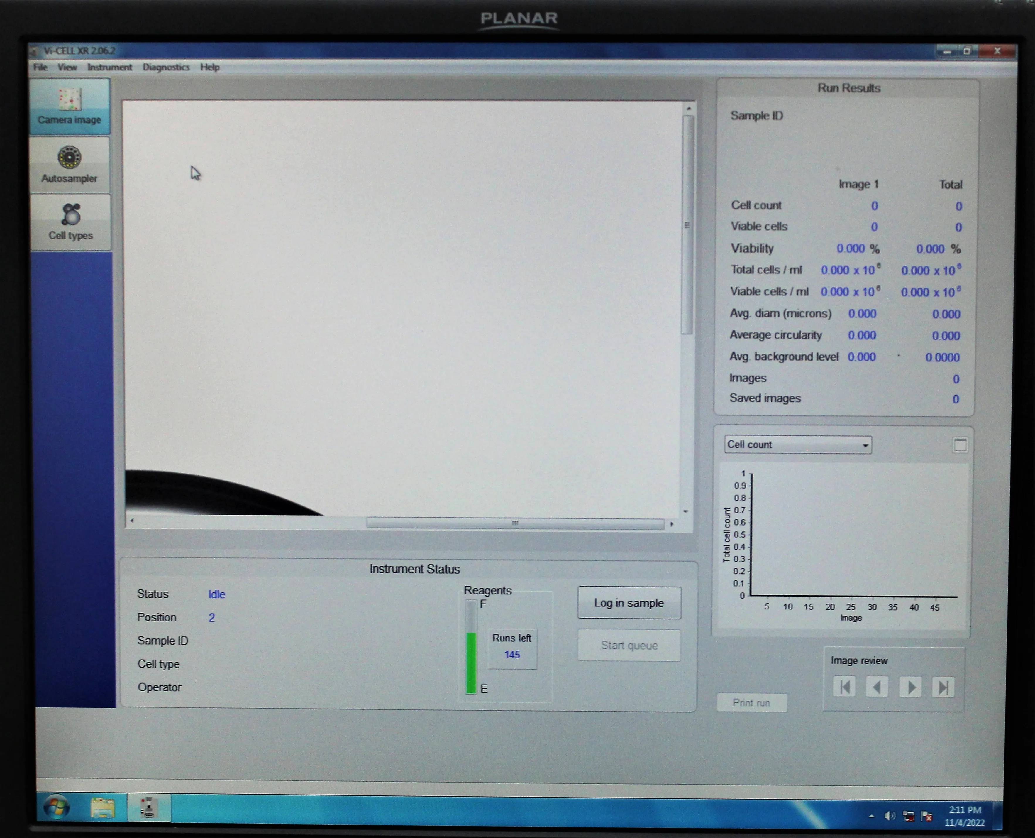 Beckman Coulter Vi-CELL XR Cell Viability Analyzer with Computer and monitor