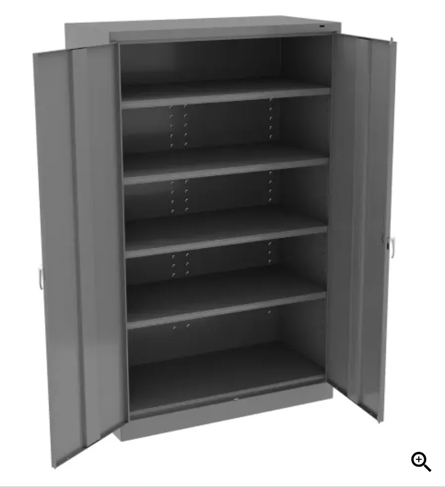 Tennsco 24 x 48 x 78 Med Gray Jumbo Storage Cabinet with Solid Doors J2478SU