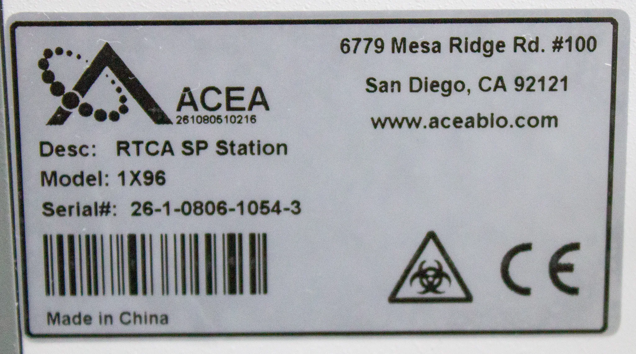 Roche /Acea xCELLigence RTCA W380 & RTCA SP Station 1X96