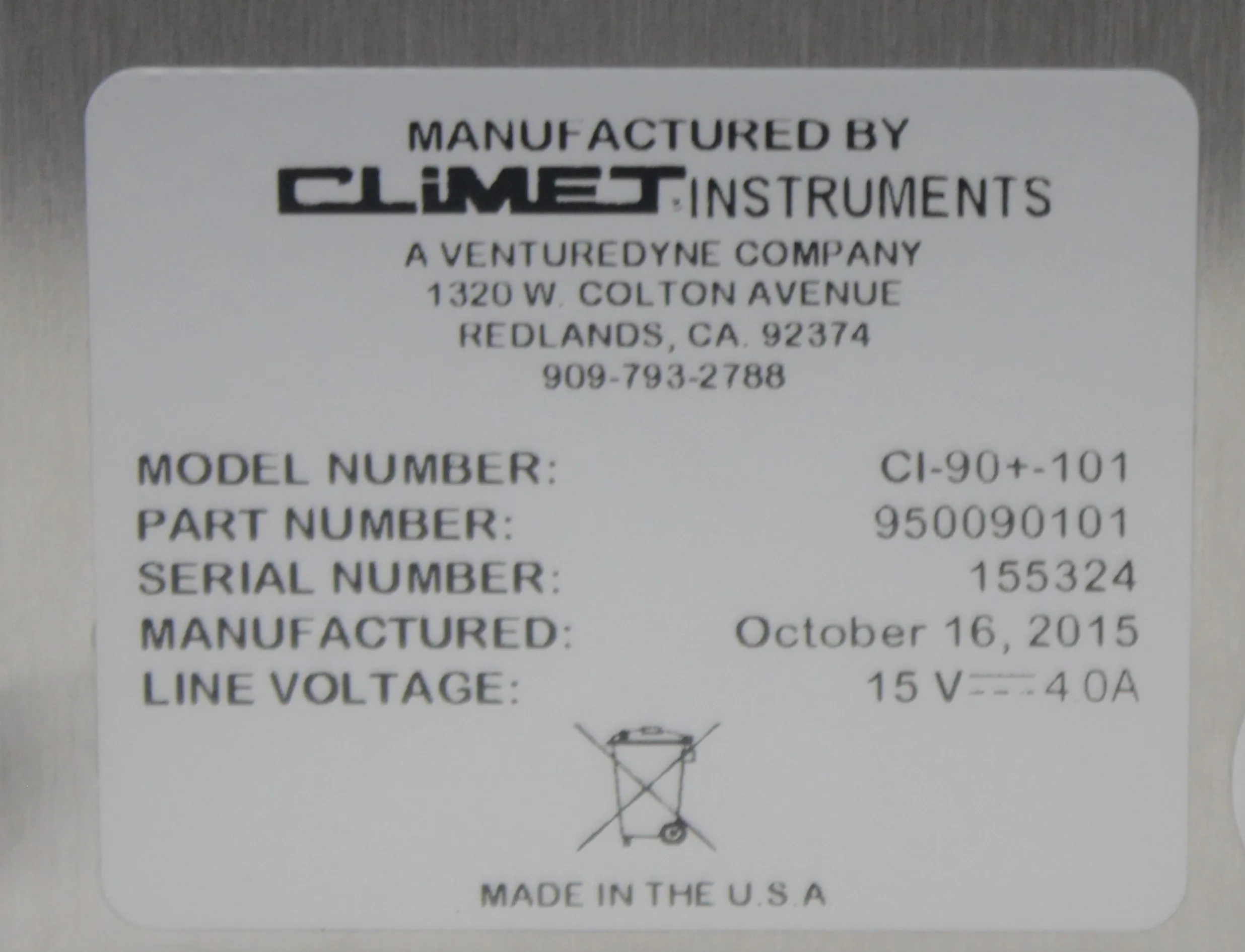 Used Climet Instruments CI-90+-101 Microbial Air Sampler