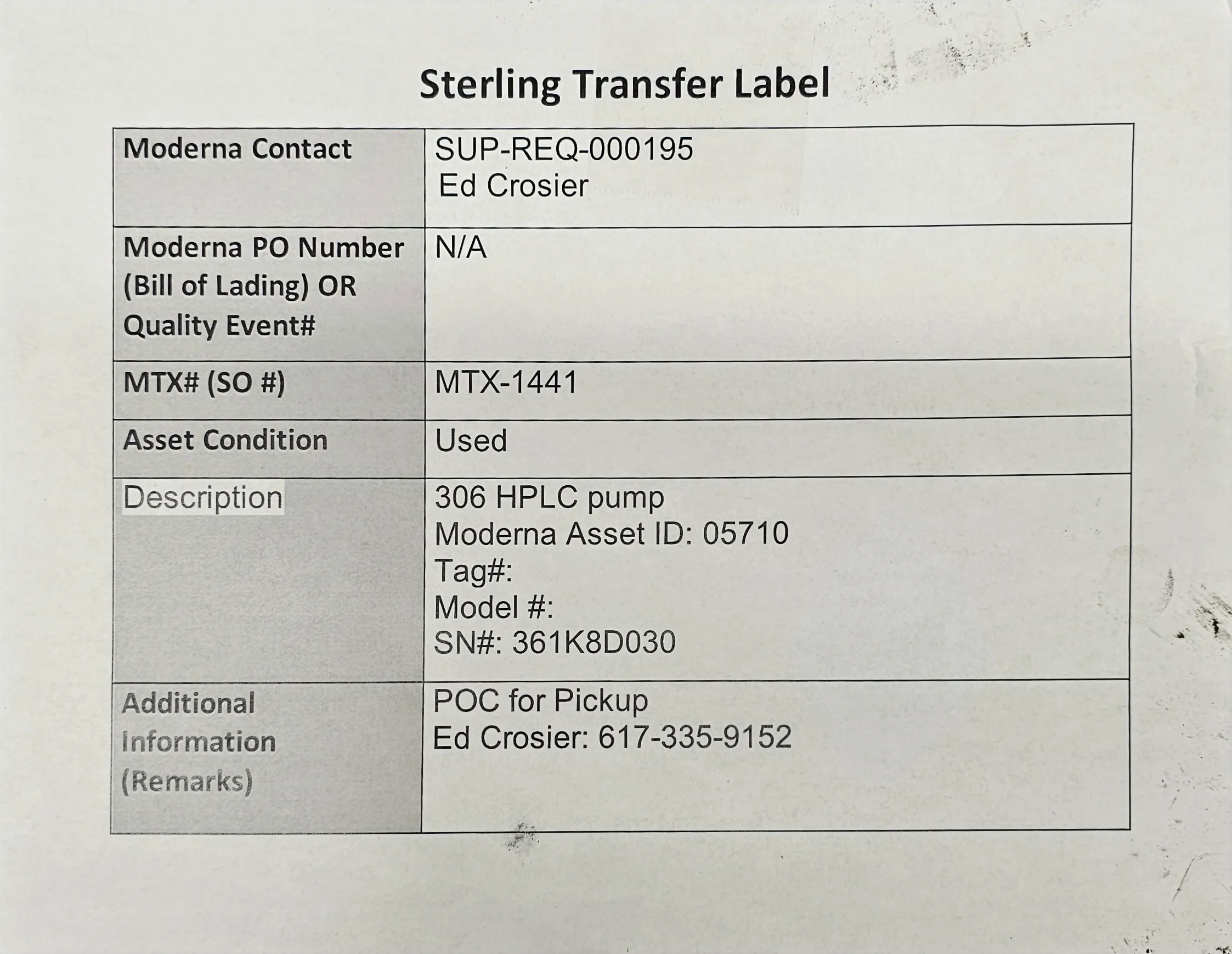 Gilson 306 HPLC Pump, Used, 30-Day Warranty