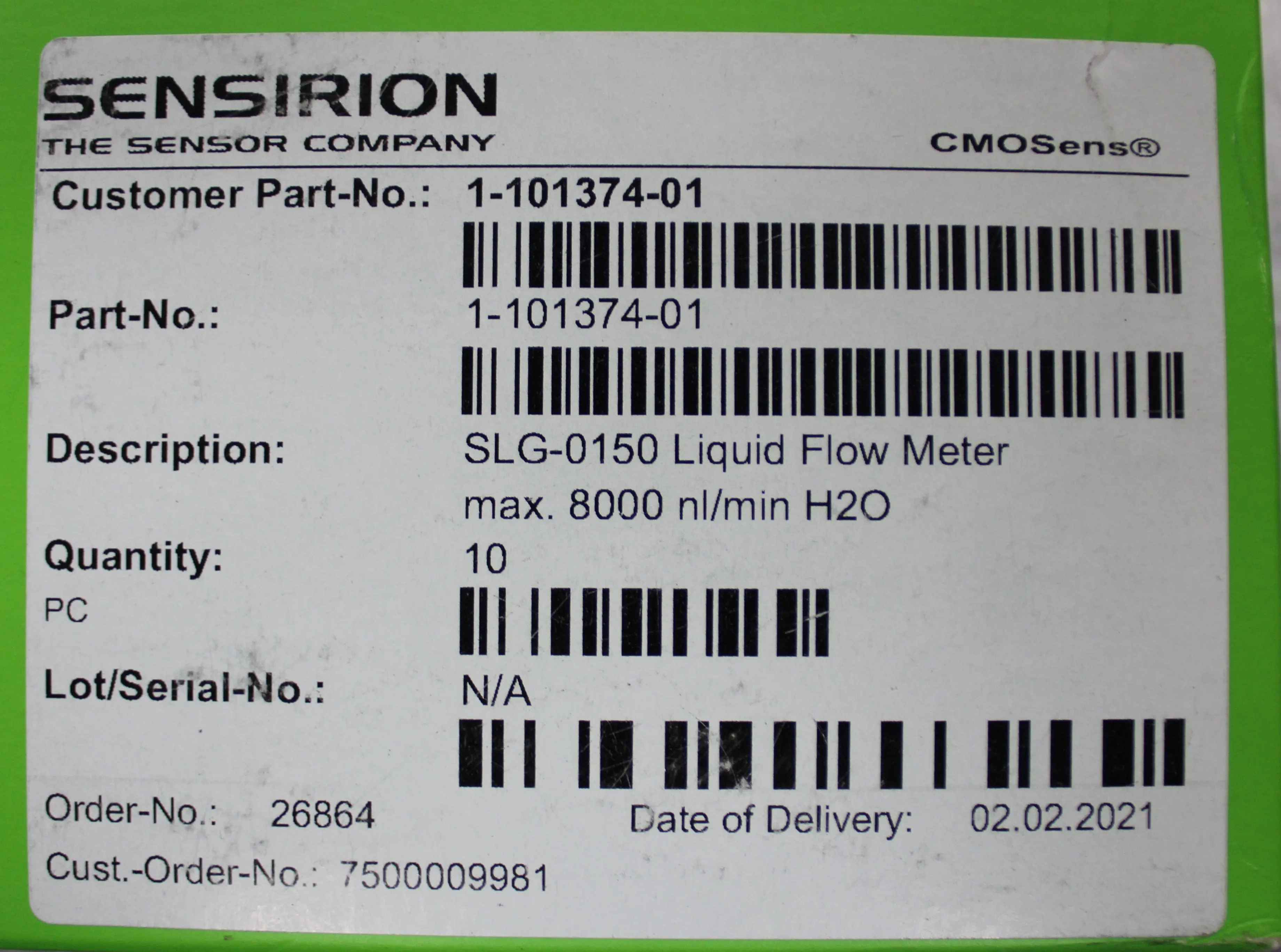 Sensirion SLG-0150 Dynamic Liquid Flow Meter - Box of 10