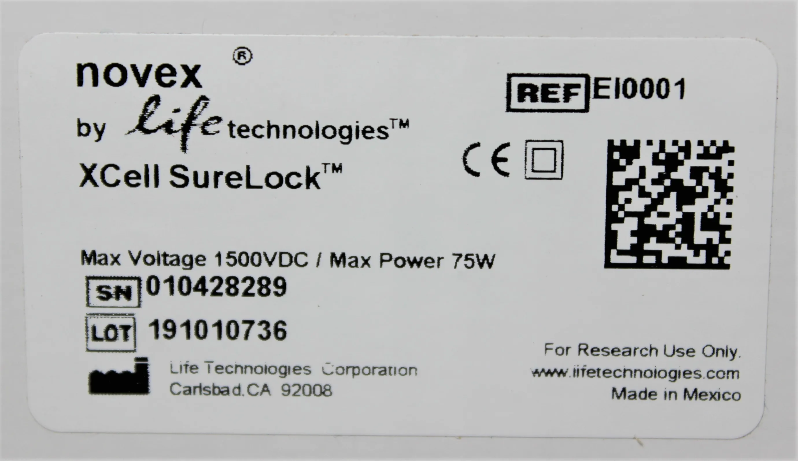 Invitrogen XCell SureLock Mini-Cell EI0001 Electrophoresis System