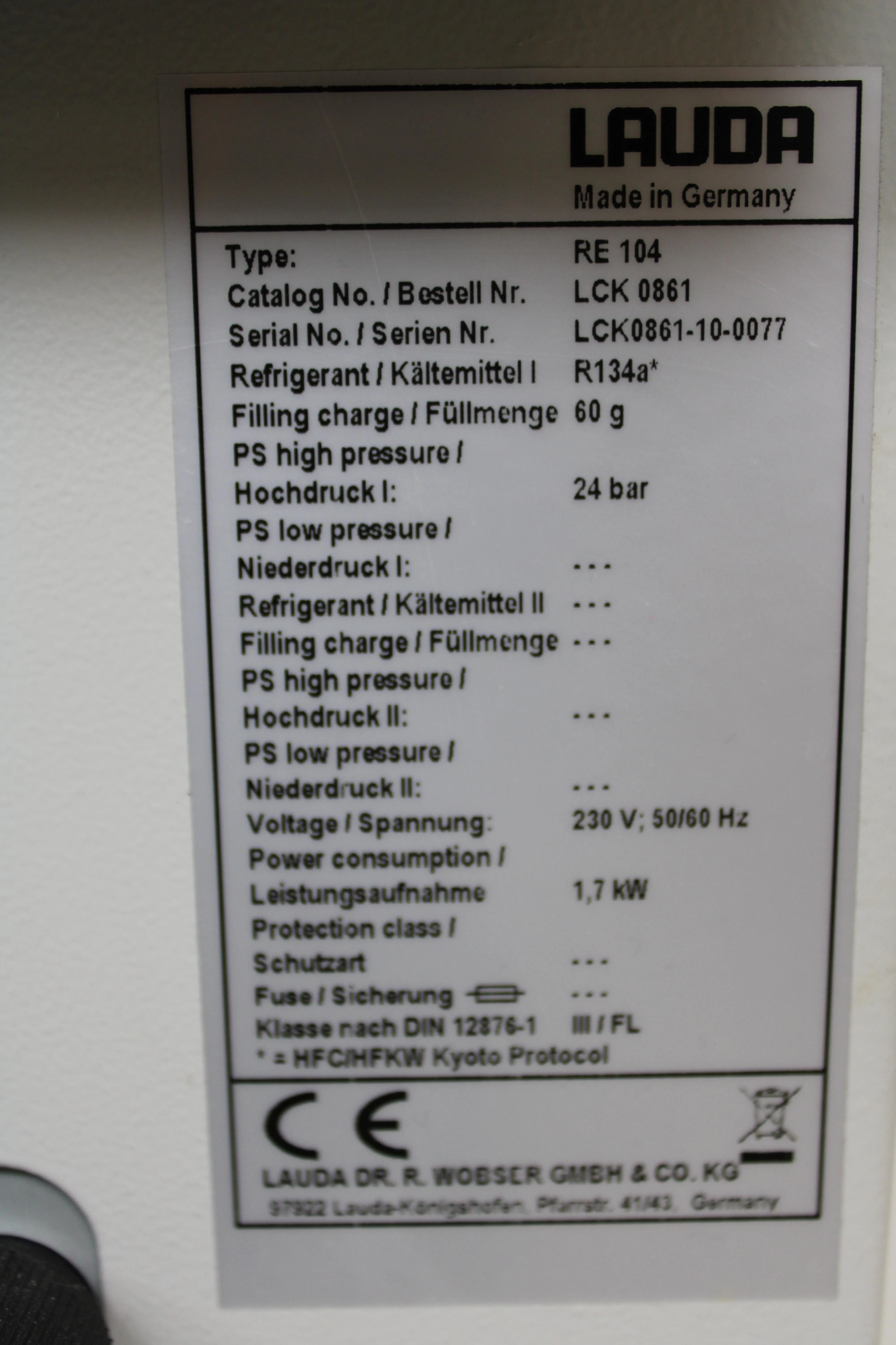 Lauda Ecoline RE104 Recirculating Chiller Heater Thermostat E100 -10 to 120C