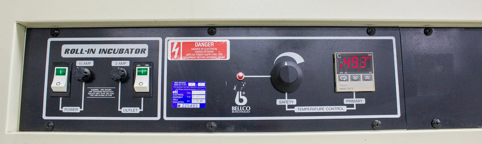 Bellco Glass Single Window Standard Roll-In Incubator 7728-S0095