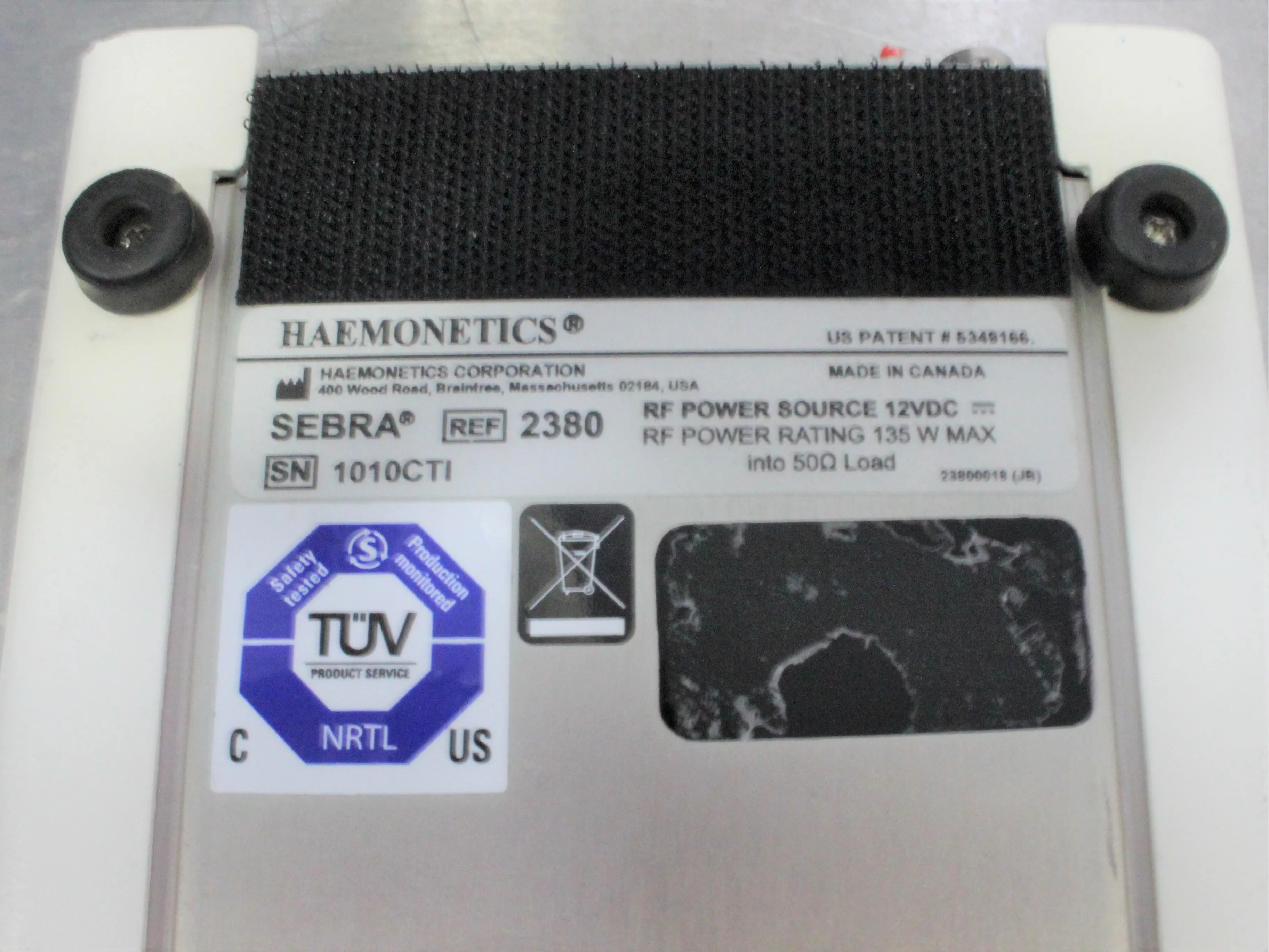 Haemonetics RF Power Source 12VDC 2380 Power Supply