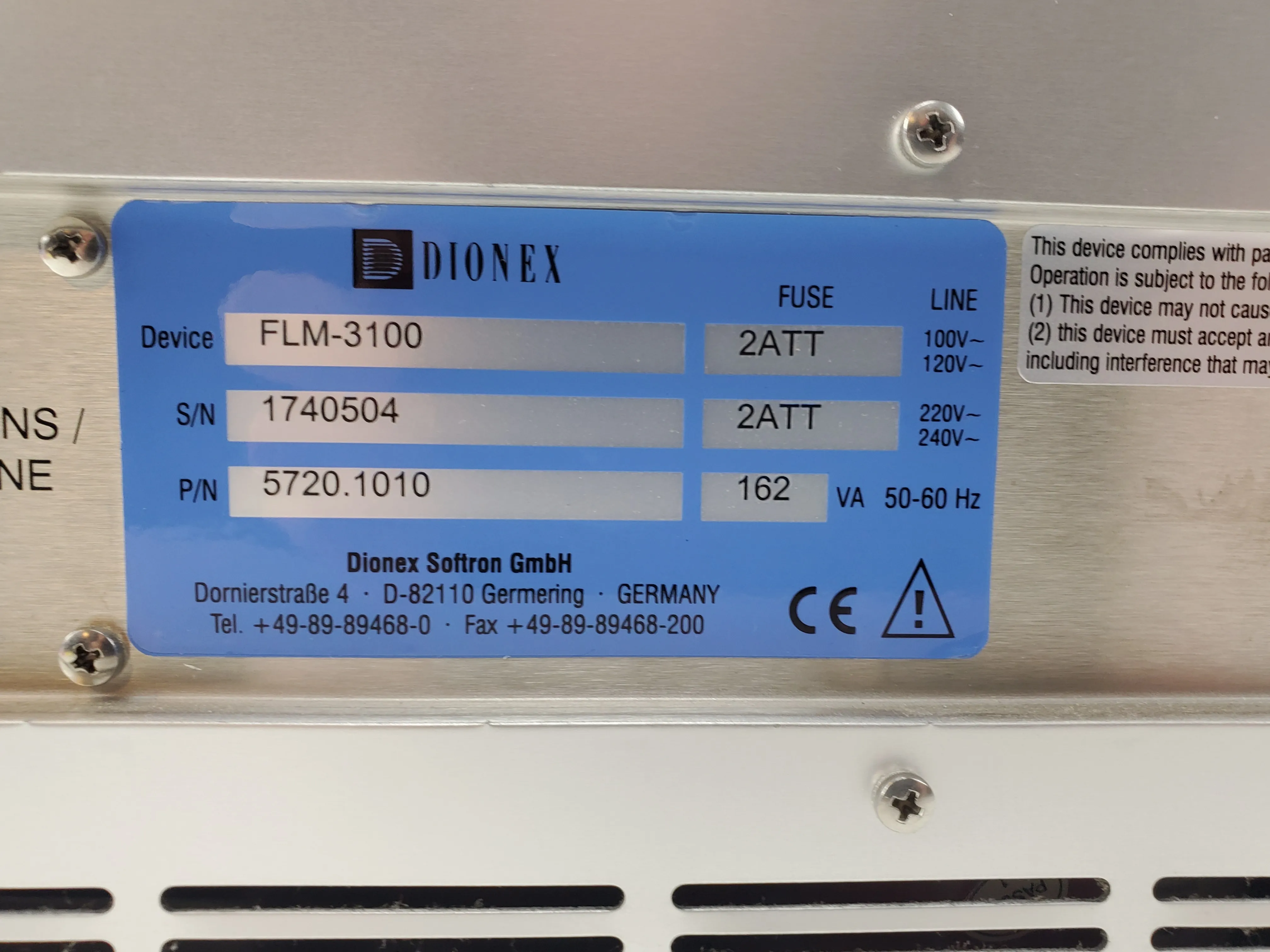 Thermo Scientific FLM-3100 Flow Scintillation Analyzer HPLC ULTIMATE 3000 Chromatography