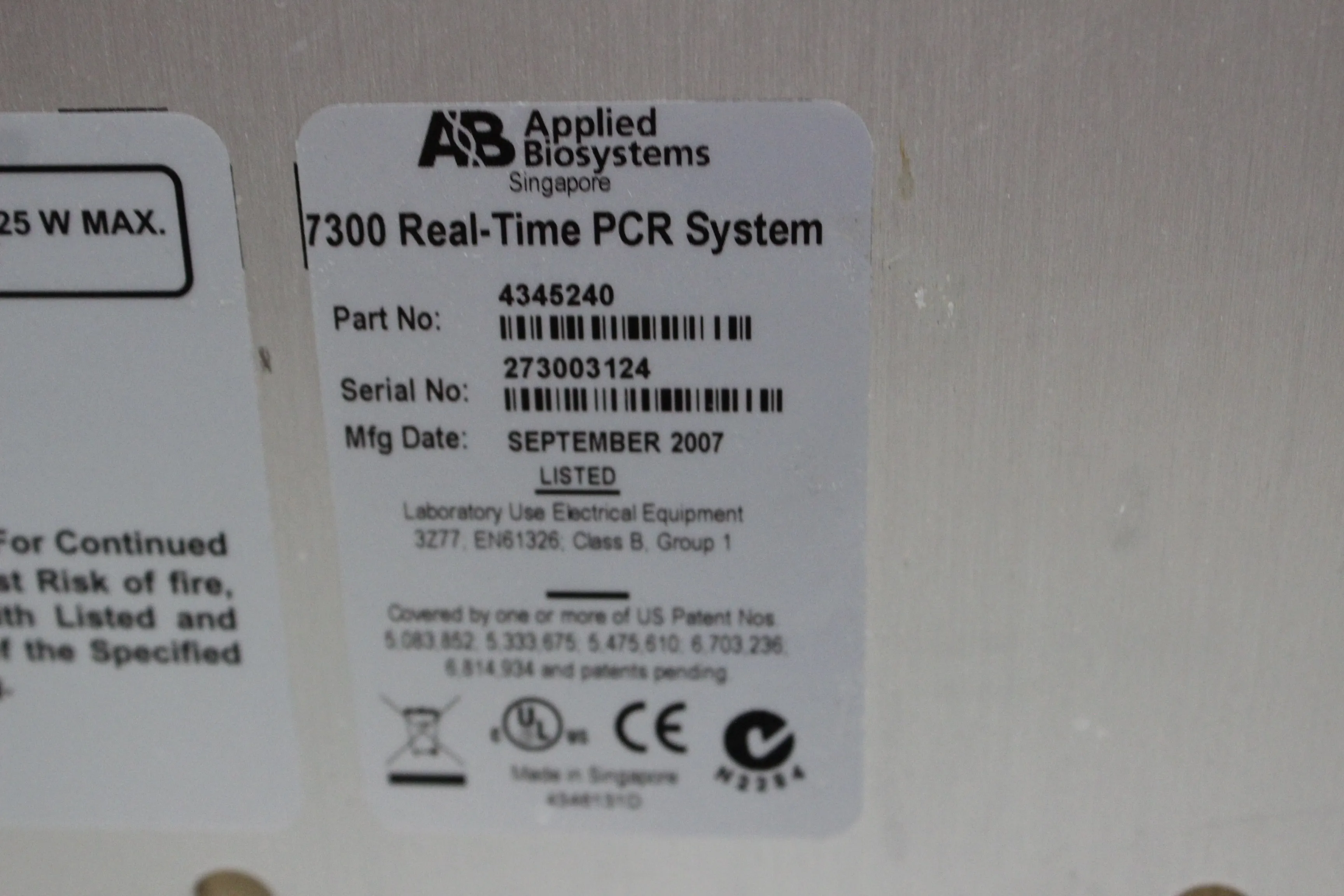 Applied Biosystems 7300 Real Time PCR System 4345240