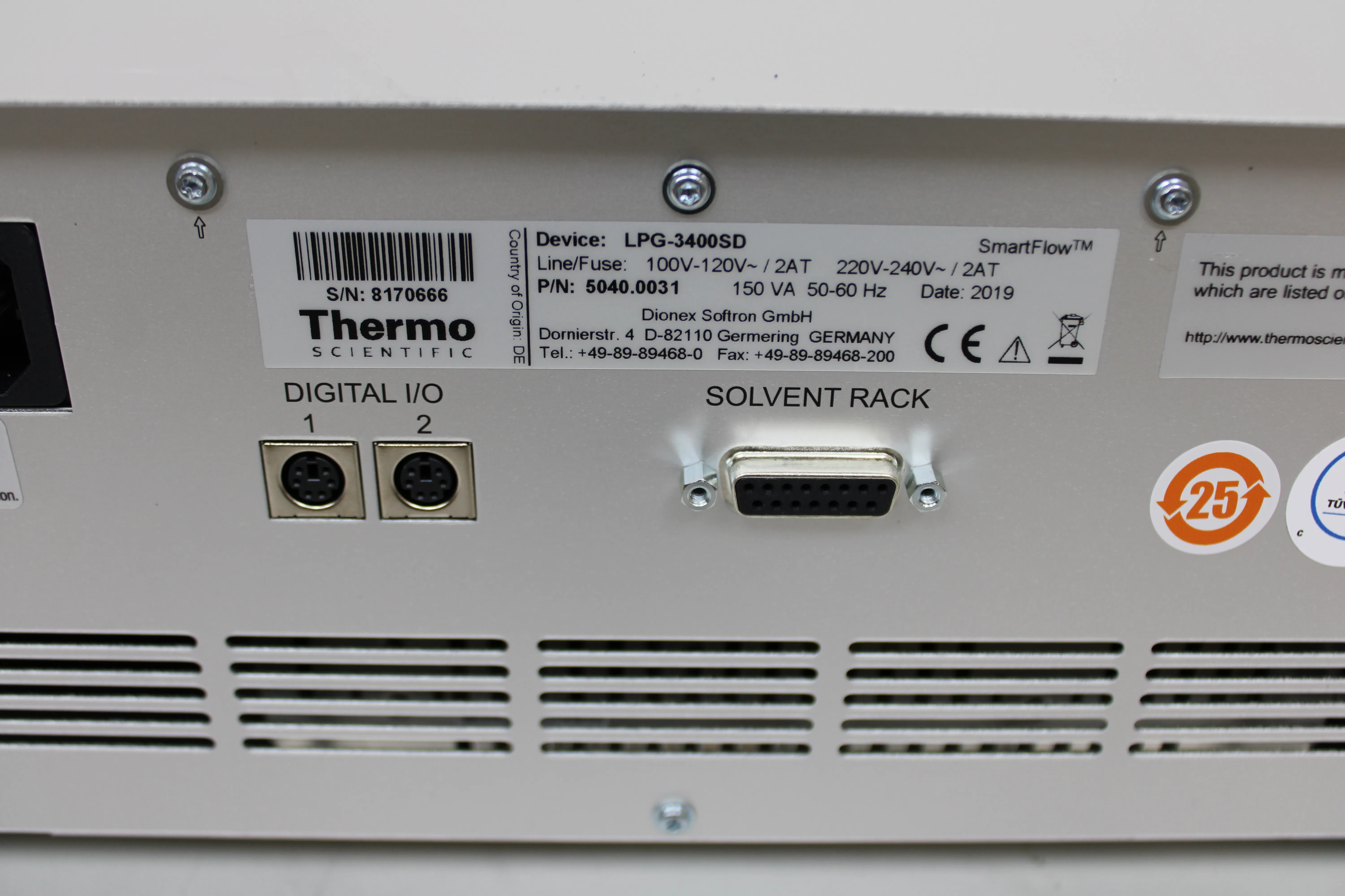 Thermo Scientific Dionex UltiMate 3000 Pump LPG-3400SD