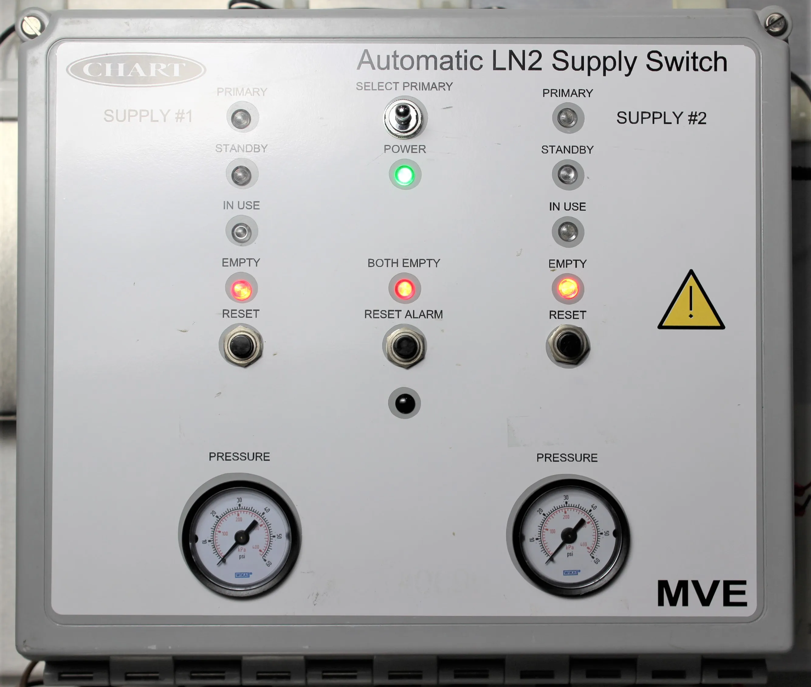 Chart Industries MVE Automatic LN2 Supply Switch 1/2 inch Valves