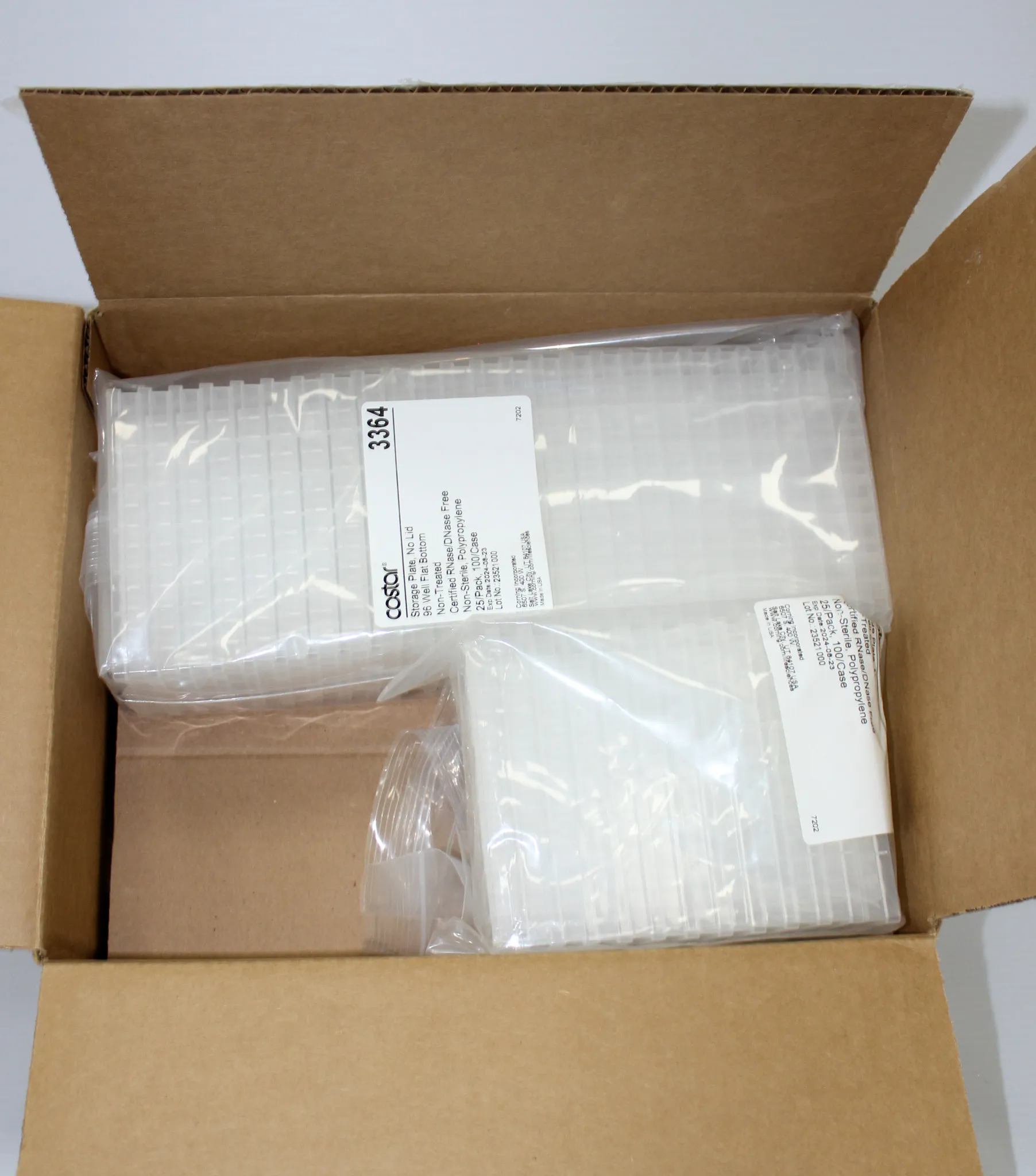 Costar 3364 96-Well Flat Bottom Microplates - New in Box