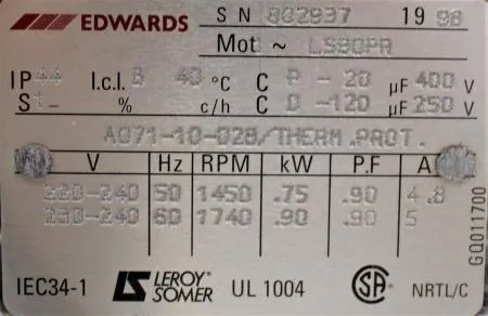 Edwards E2M28 Rotary Vane Vacuum Pump