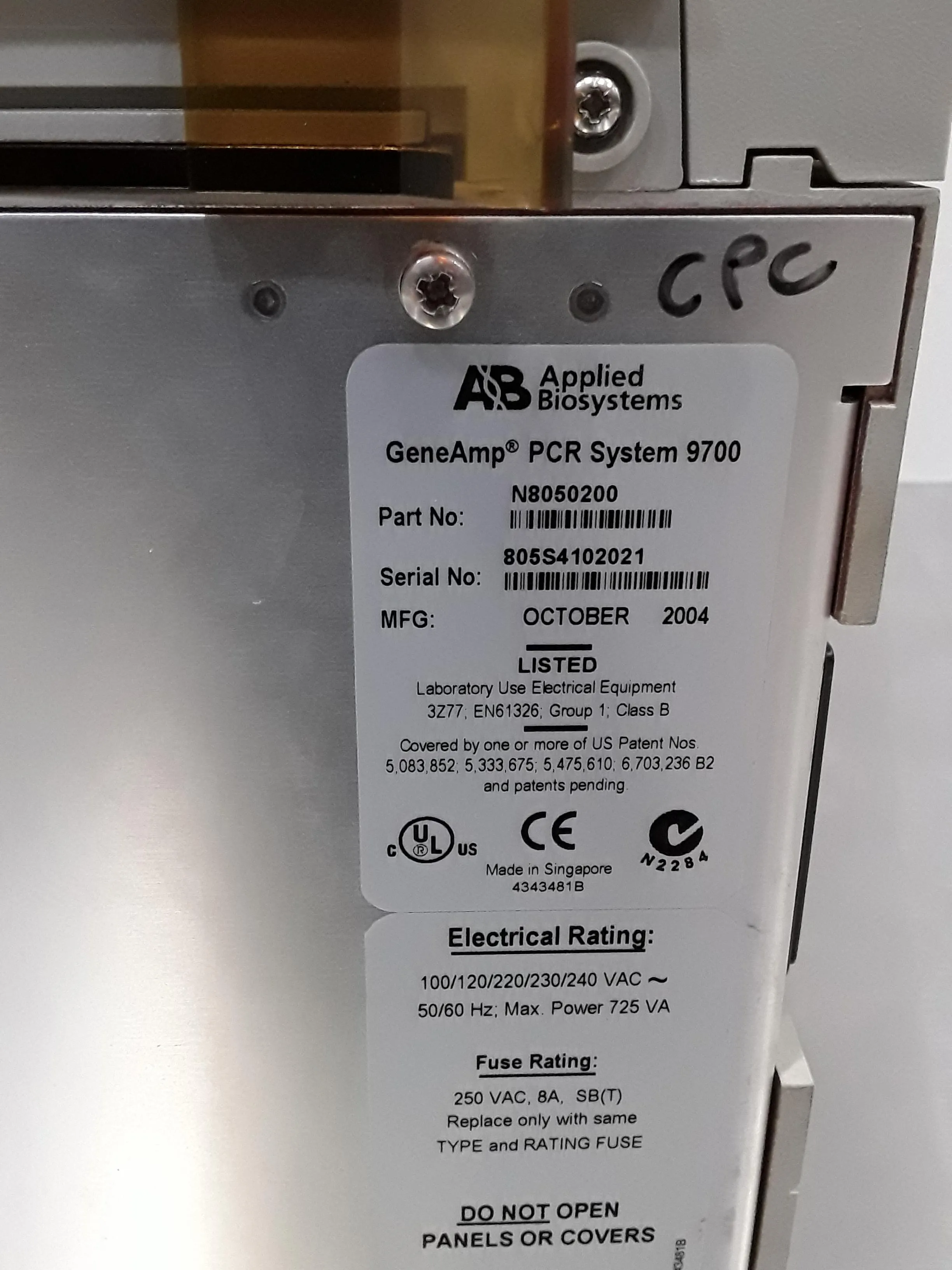 Applied Biosystems 9700 PCR Thermal Cycler