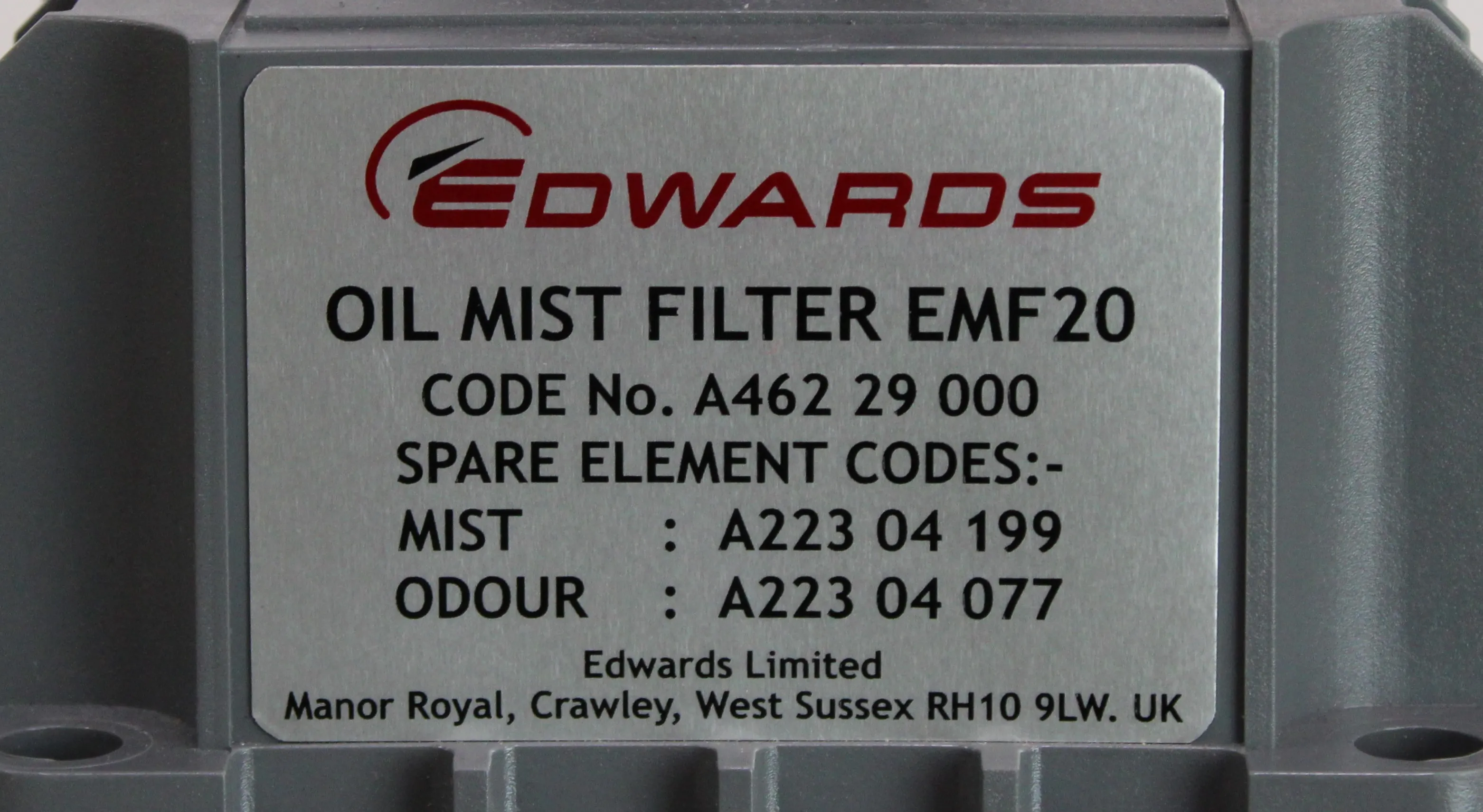 Edwards E2M30 Rotary Vane Vacuum Pump A37415903 + Oil Mist Filter EMF20 A46229000