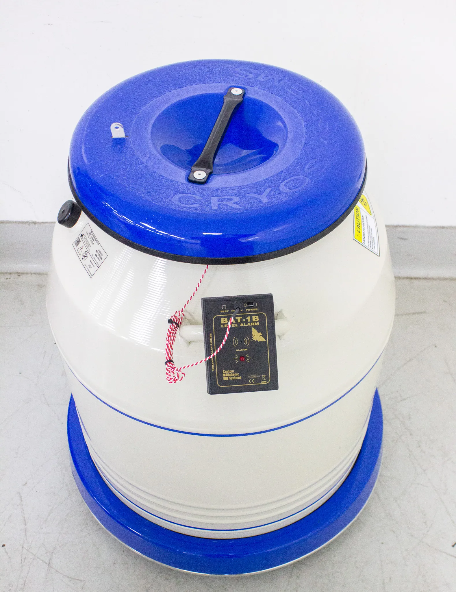 Custom BioGenic, CB202B Cryopreservation Storage System with BAT-1B LN2 Alarm, 71 Liter