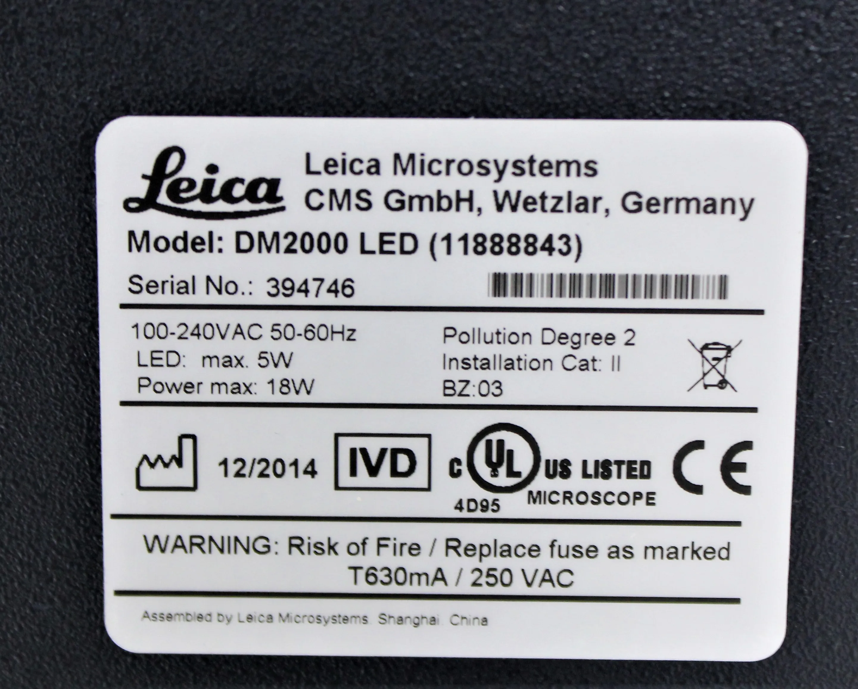 LEICA DM2000 LED Microscope - Certified for In-Vitro Diagnostics (IVD)