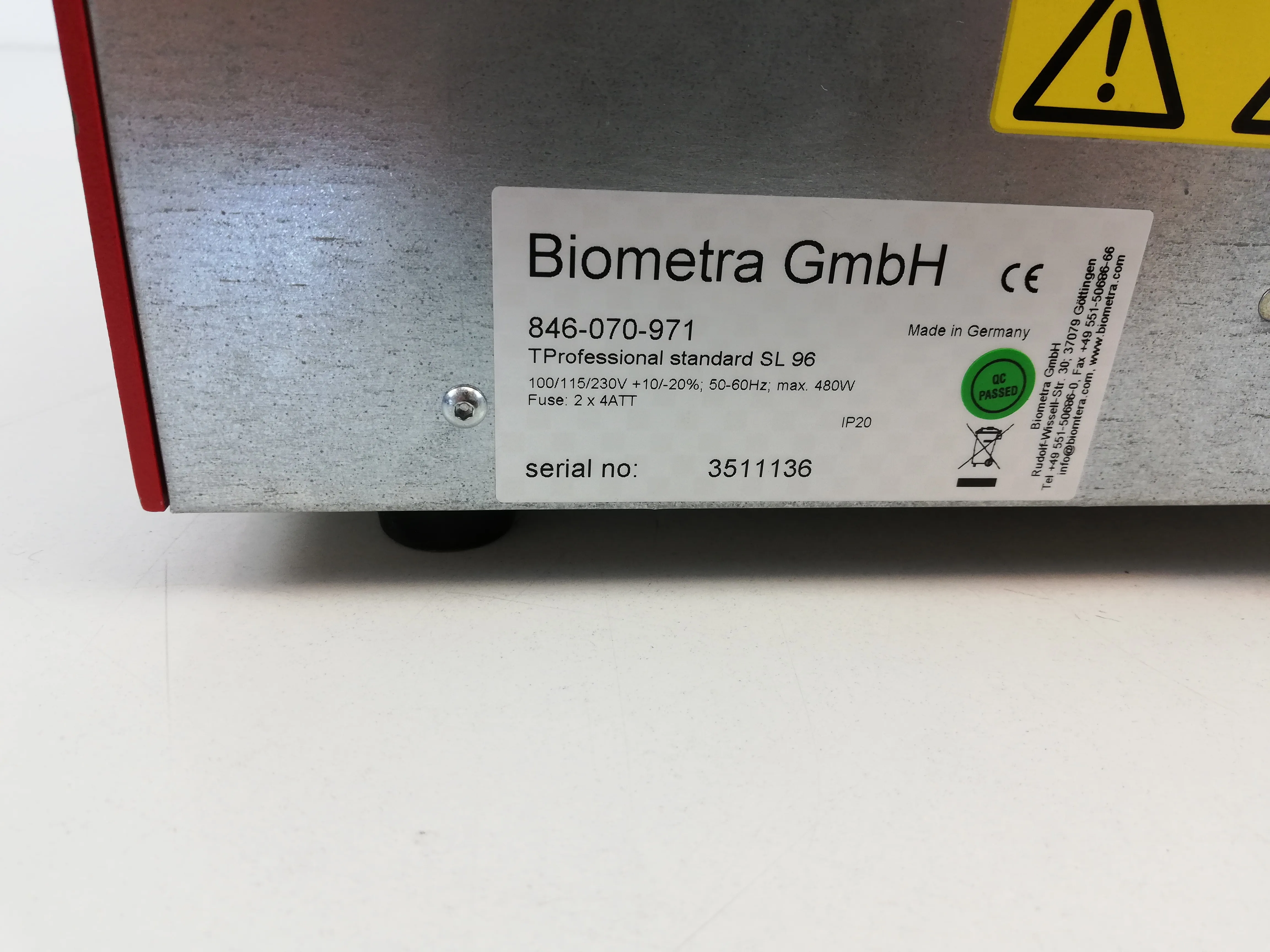 Biometra TProfessional Standard SL96 Real-Time PCR Thermocycler Needs Repairs