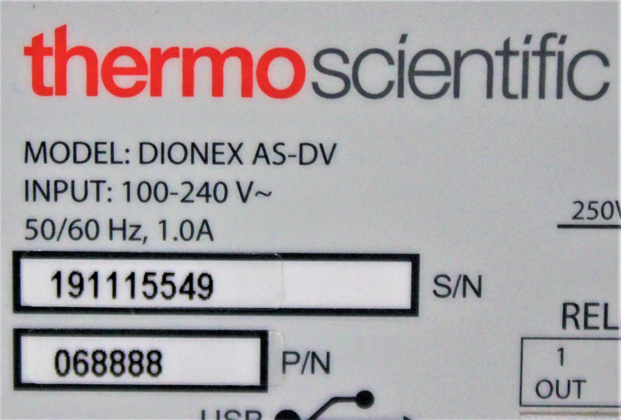 Thermo Scientific AS-DV Autosampler with Chromeleon CDS Software 191115549