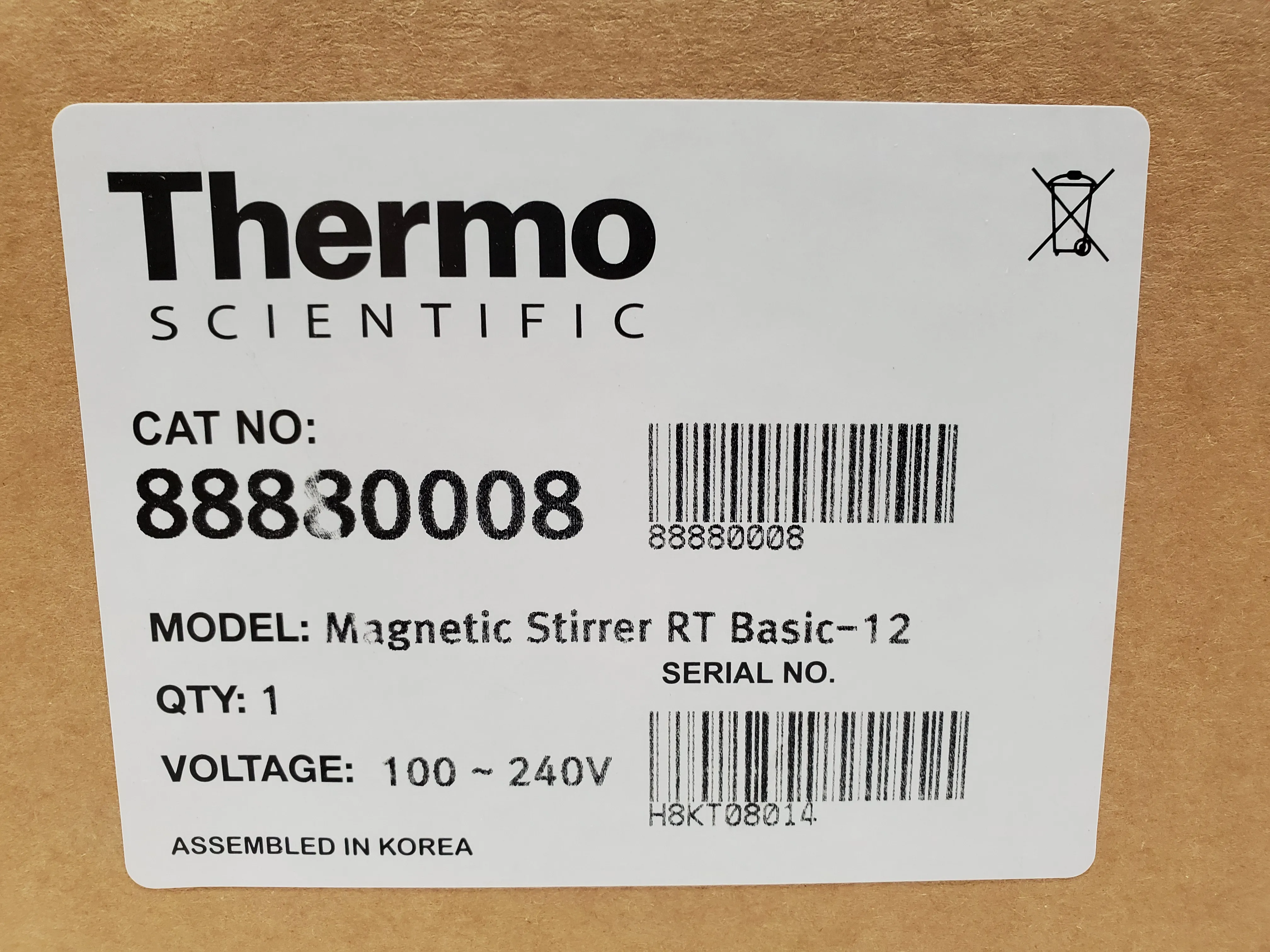 Thermo Scientific 88880008 Magnetic Stirrer RT Basic-12