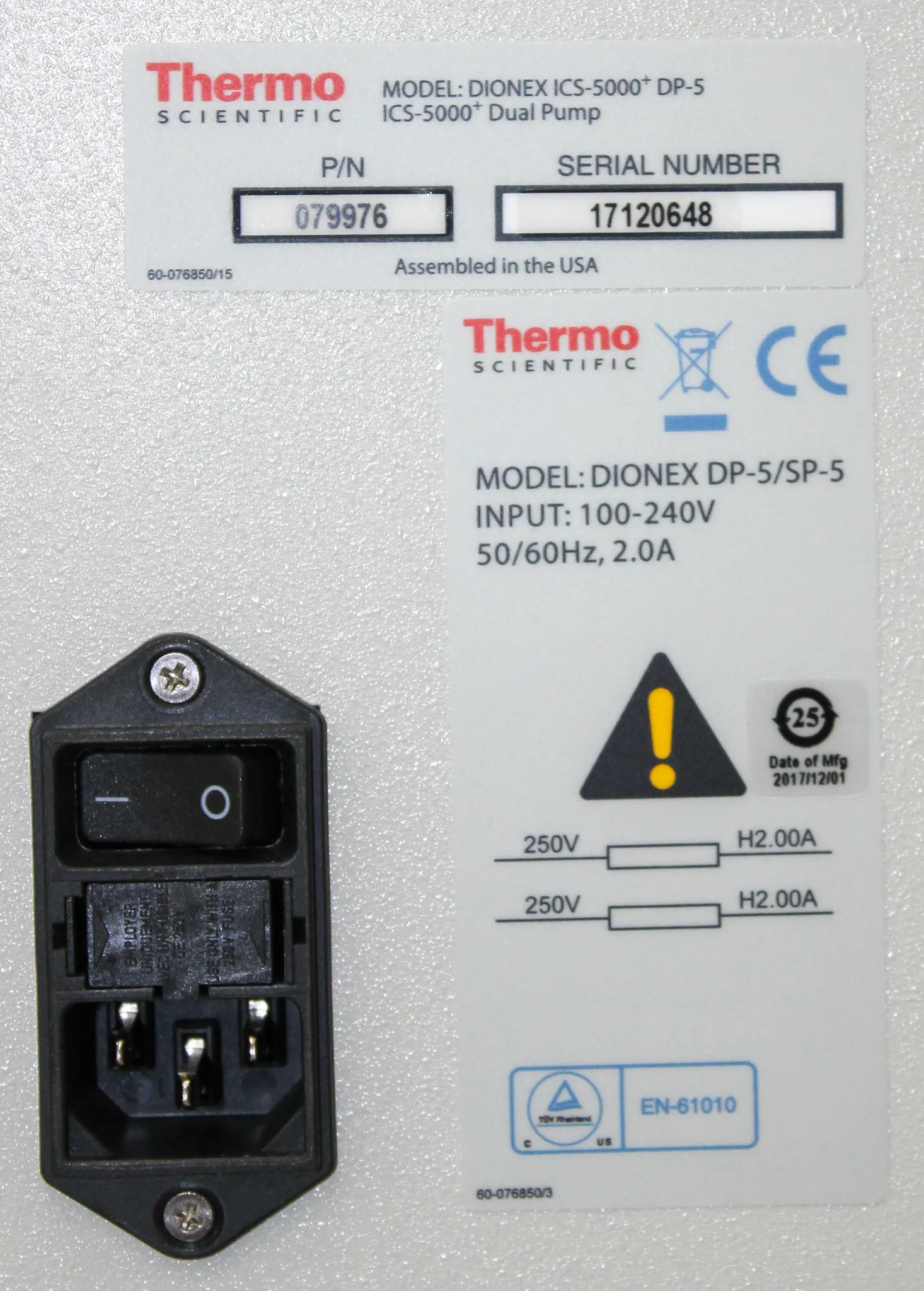 Thermo Scientific Dionex AS-AP Autosampler with ICS-5000 System