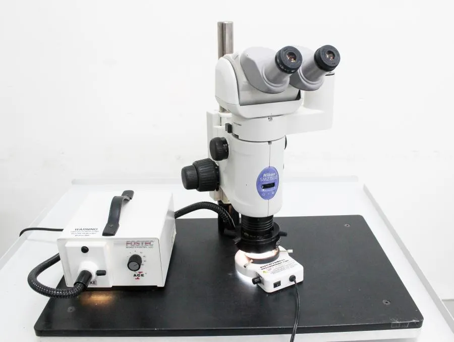 Nikon SMZ1500 Stereo Microscope w/ Illuminator On Mounted Base