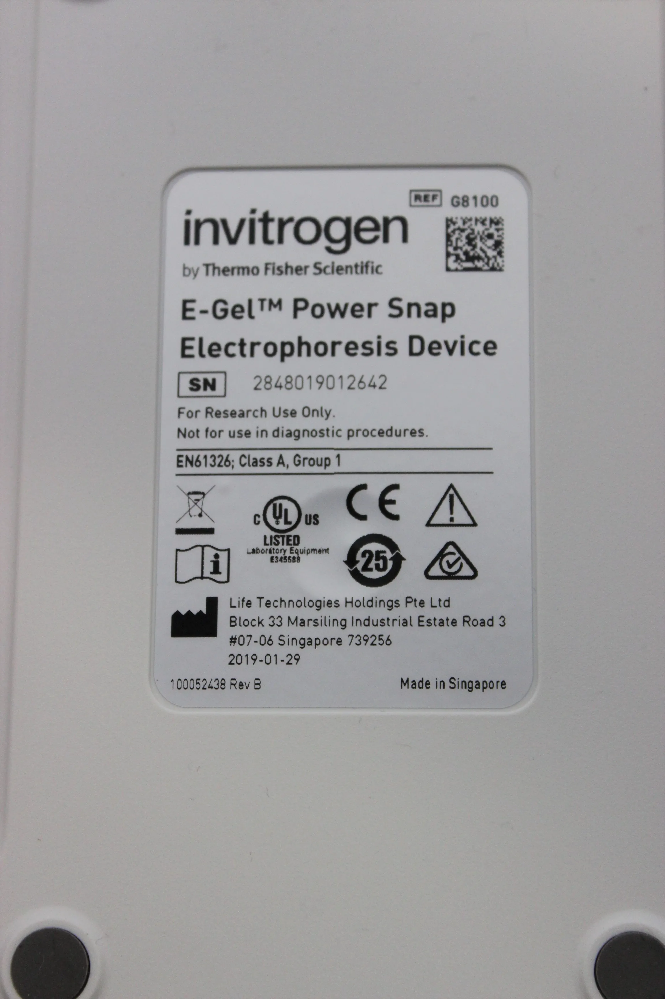 Invitrogen E-Gel Power Snap Electrophoresis System