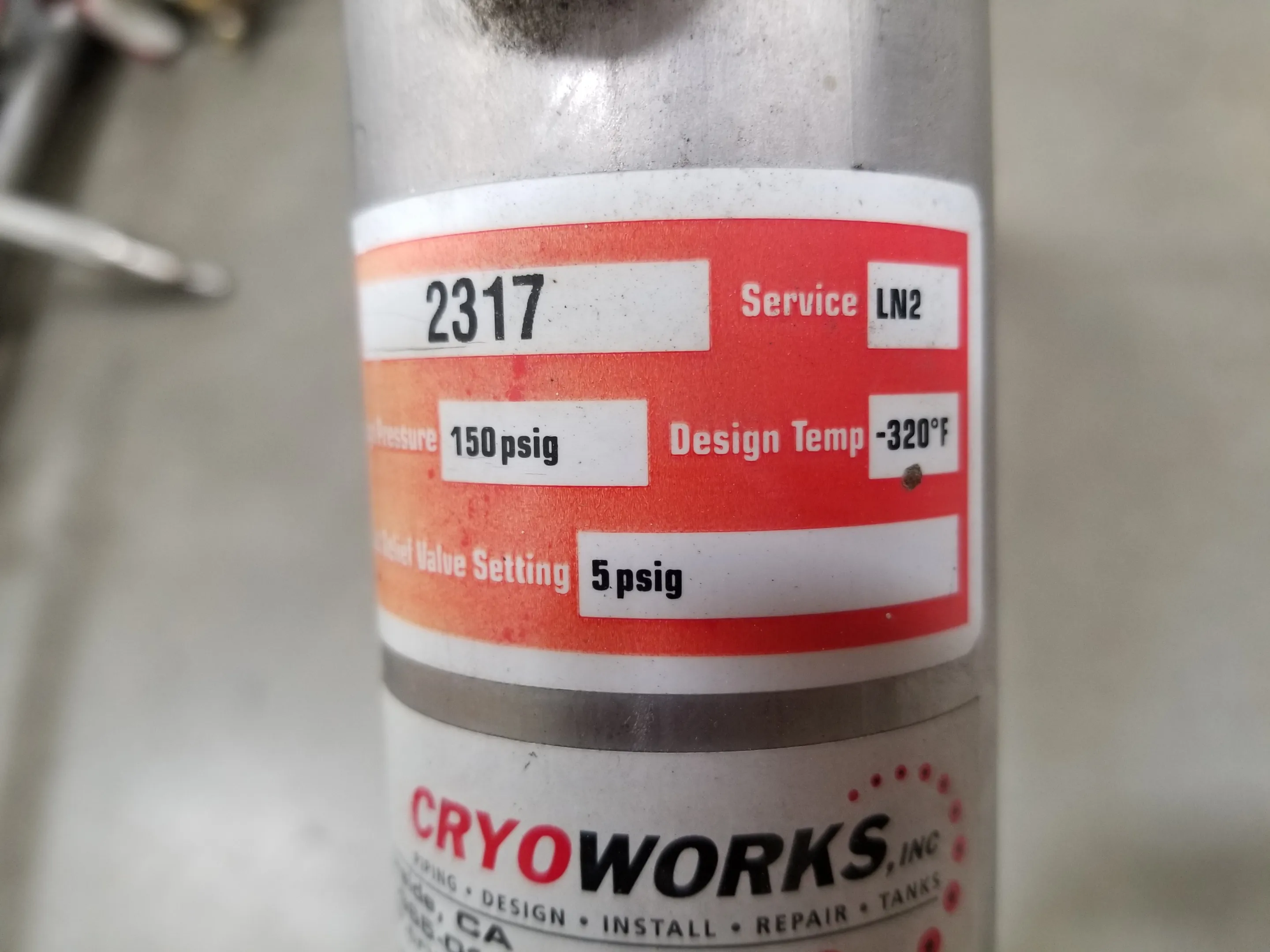 CryoWorks Liquid Nitrogen Piping - Used Laboratory Equipment