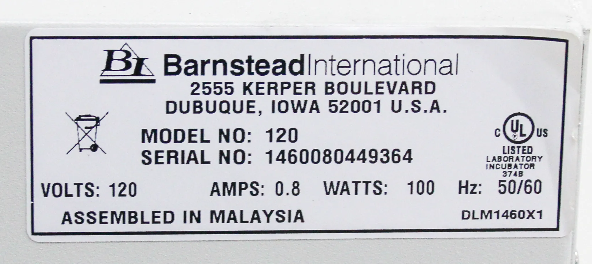 Barnstead/Lab-Line Model 120 Compact Benchtop Incubator