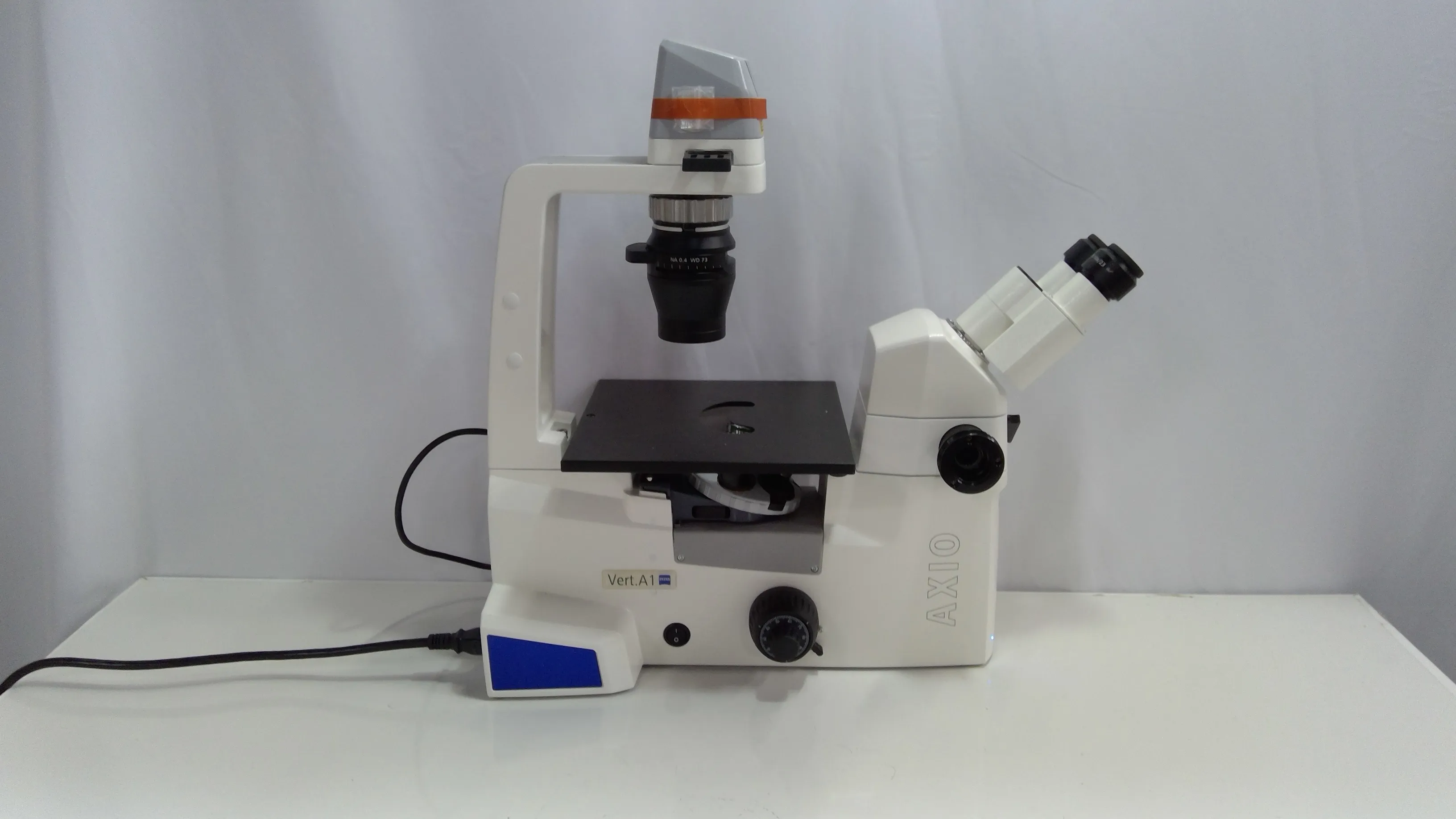 Zeiss Inverted Microscope Axio Vert. A1 with 10x & 20X Objectives - Used, Good Condition, 30-Day Warranty