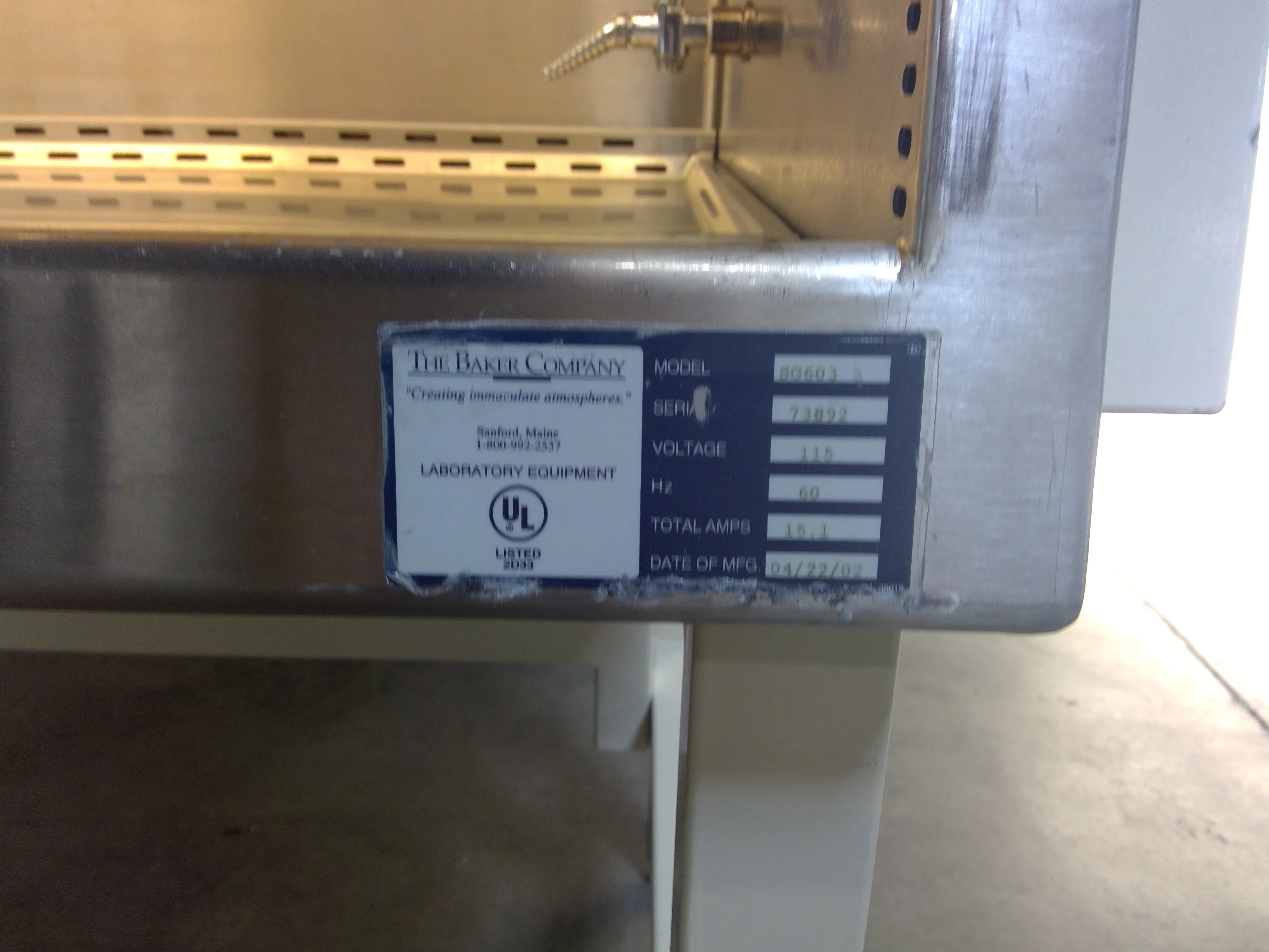 The Baker Company SterilGARD III Advance SG603 Biological Safety Cabinet