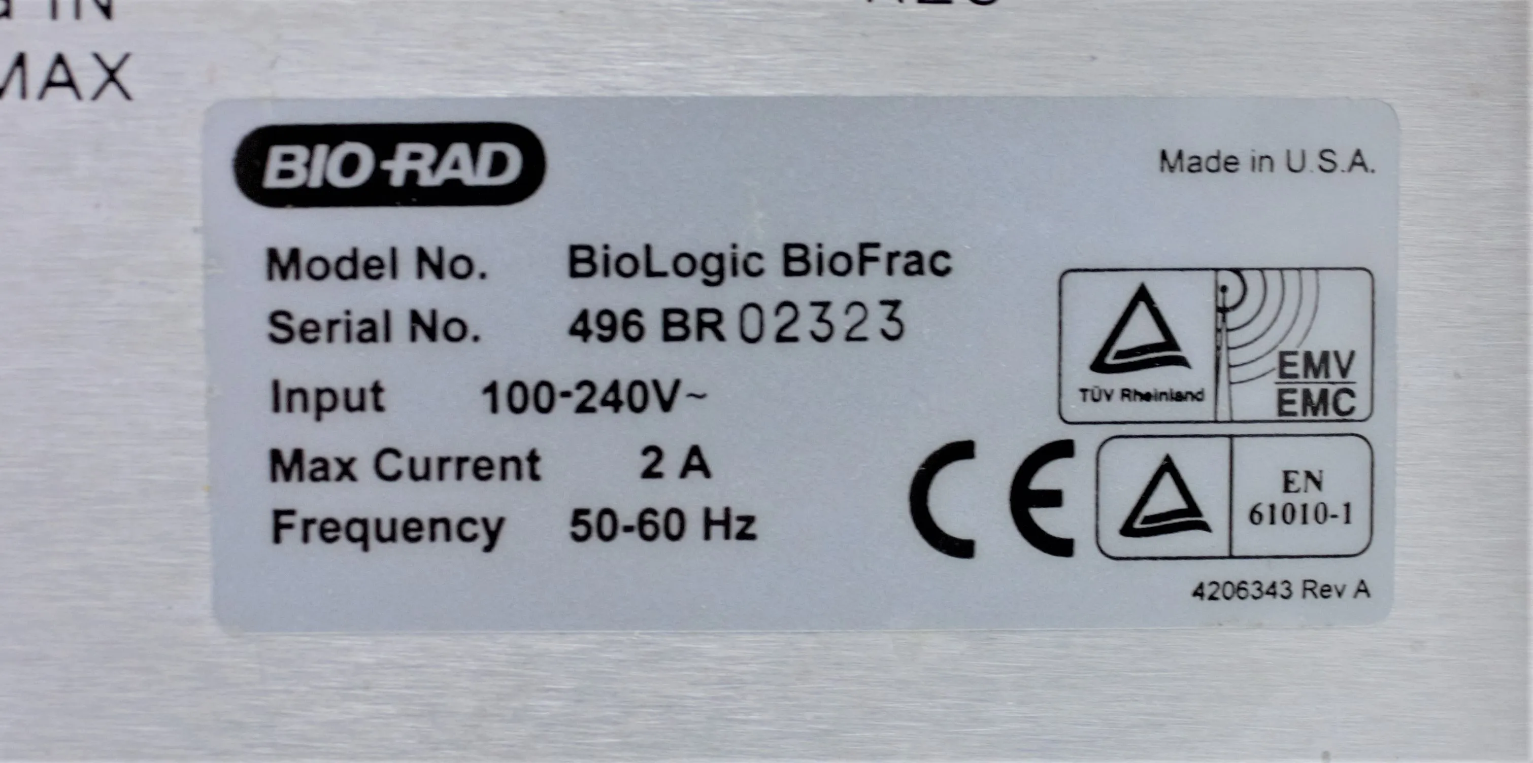 BIO-RAD BioFrac Fraction Collector for HPLC / FPLC / GC / CE Analysis