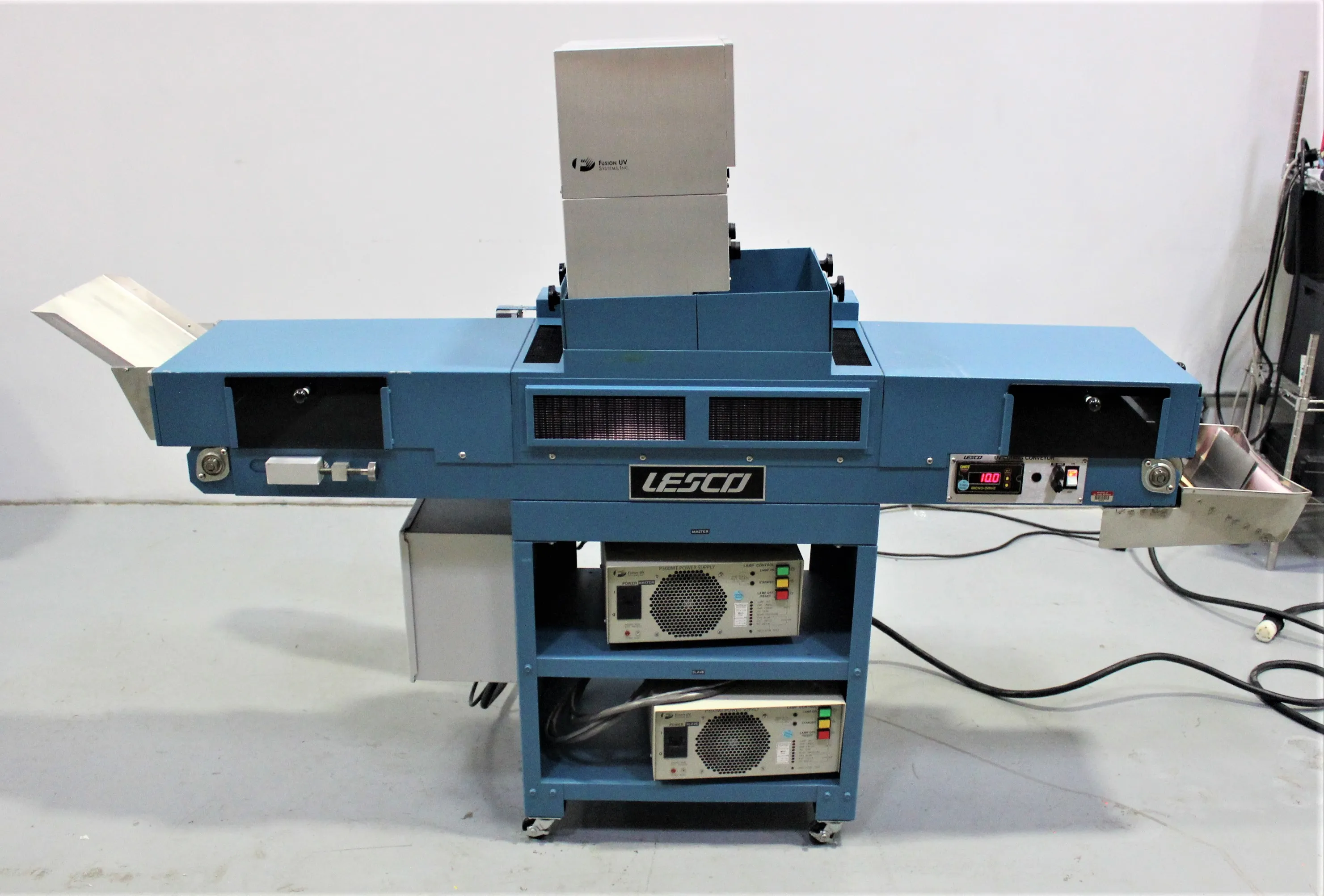 Lesco UV Conveyor C612D FCM1201 - Used Industrial Grade UV Curing System 10" Wide Belt