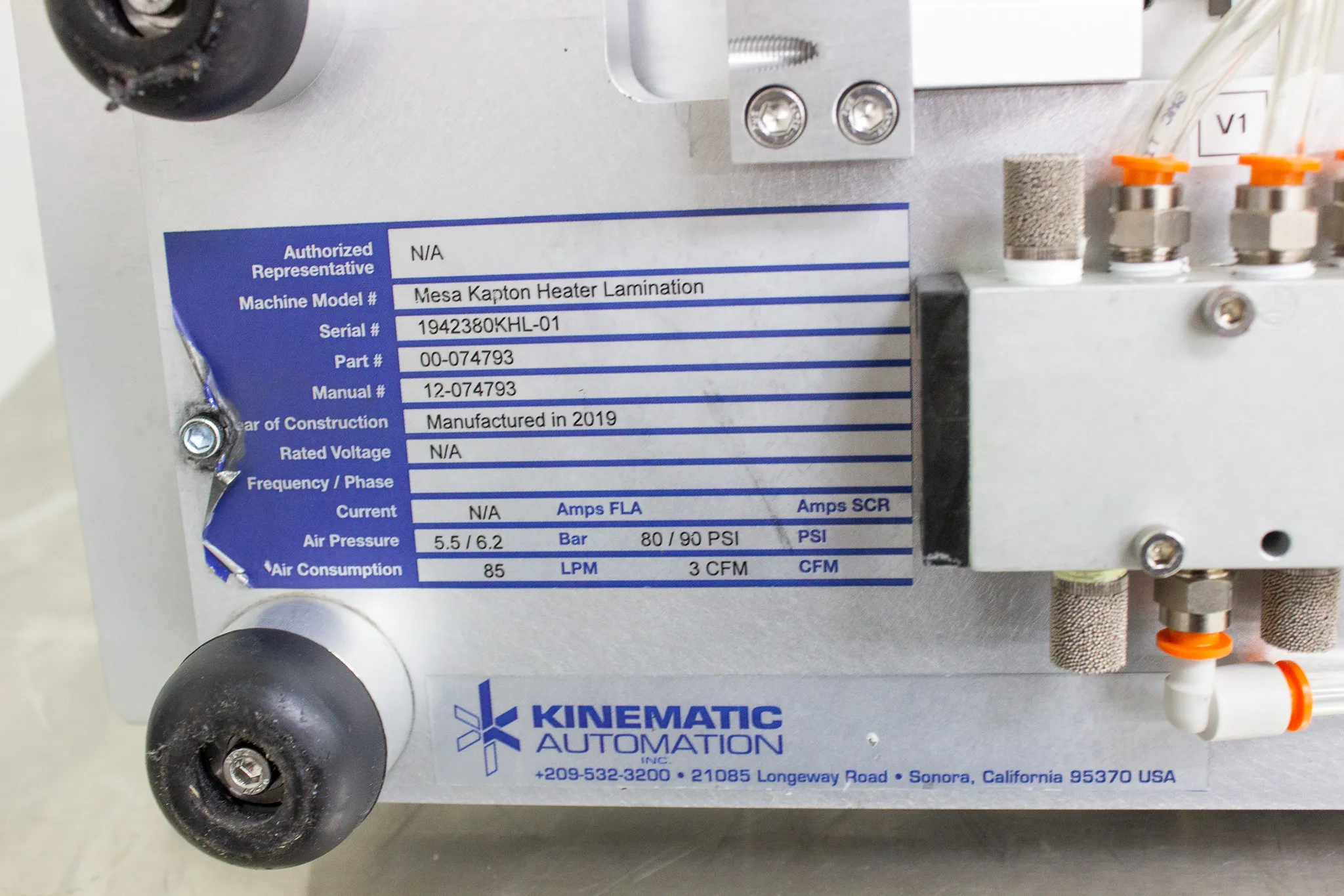 Kinematic Automation Mesa Kapton Heater Lamination