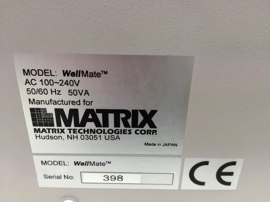 Matrix WellMate Microplate Filler Liquid Dispenser Instrument - USED