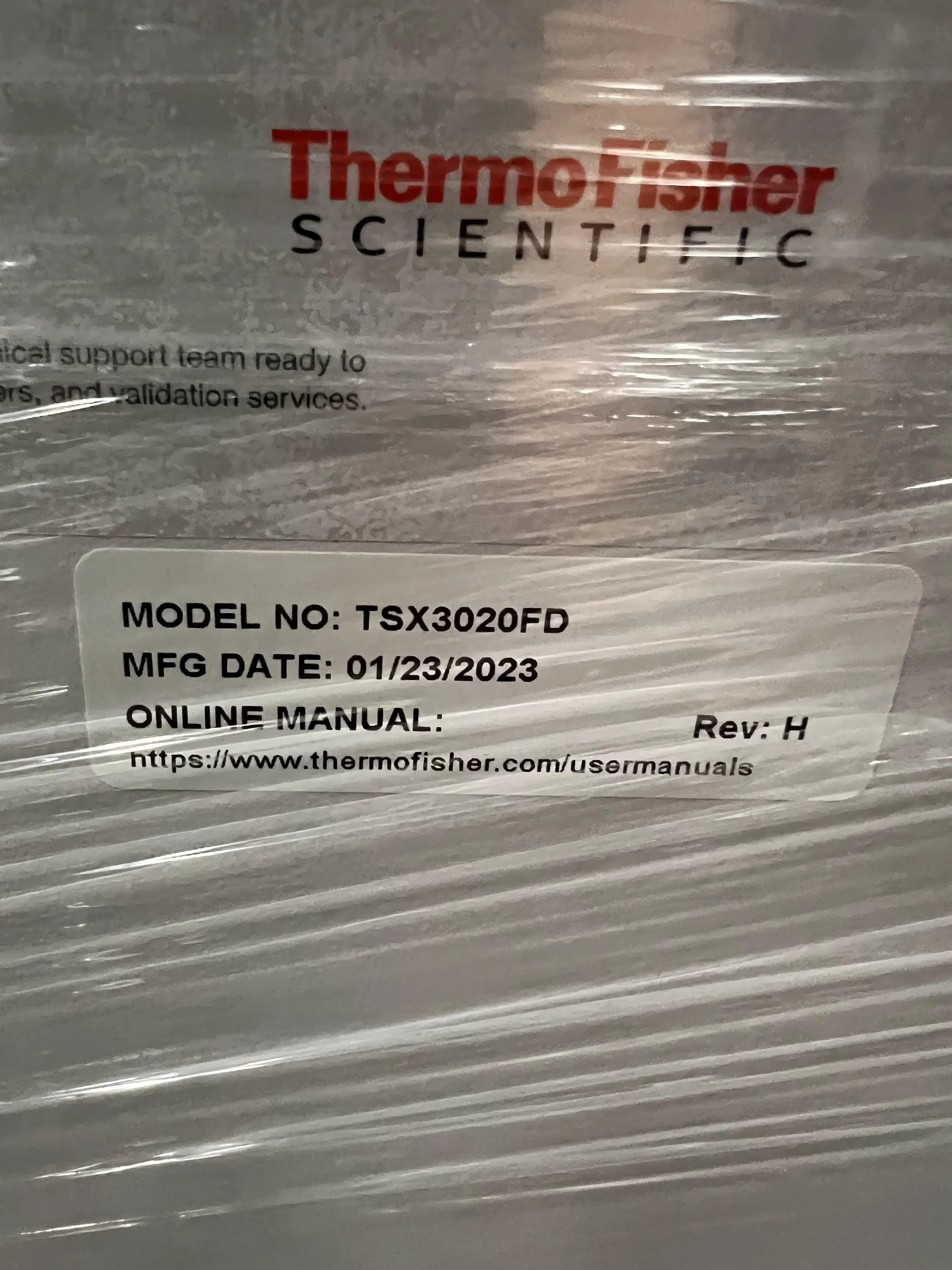 Thermo Fisher TSX3020FD -20C Manual Defrost Freezer