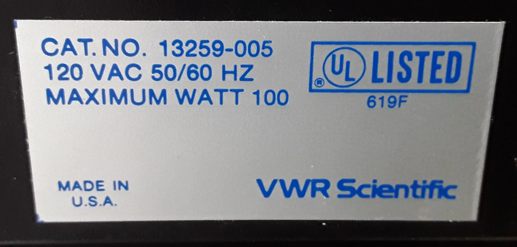 VWR Analog Heat Block, Catalog # 13259-005, Multi-purpose unit, 150C Temperature Range